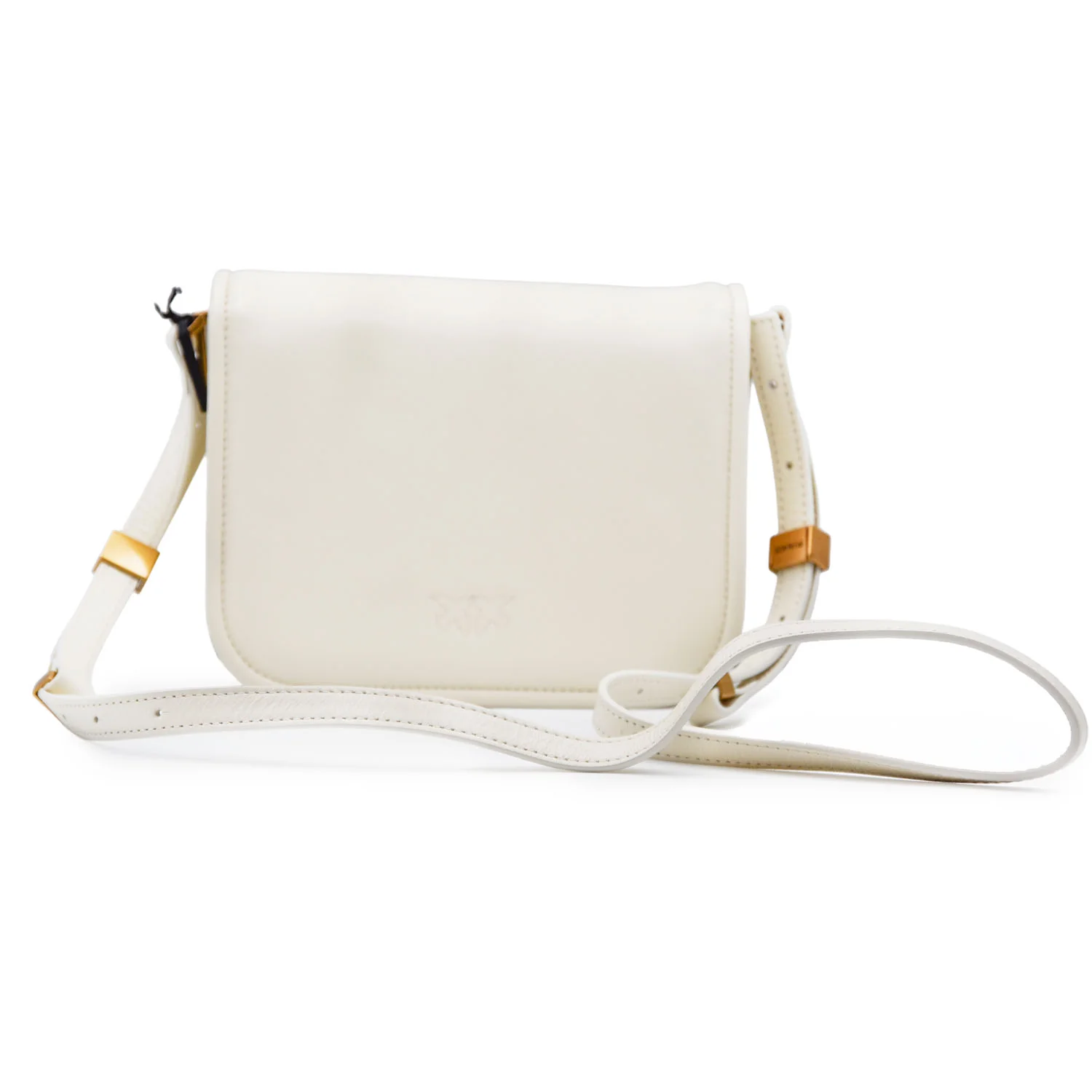 Borsa Pinko Donna Bianco Con Dettagli Oro "LOVE BOXBAG FL MINI" - Image 3