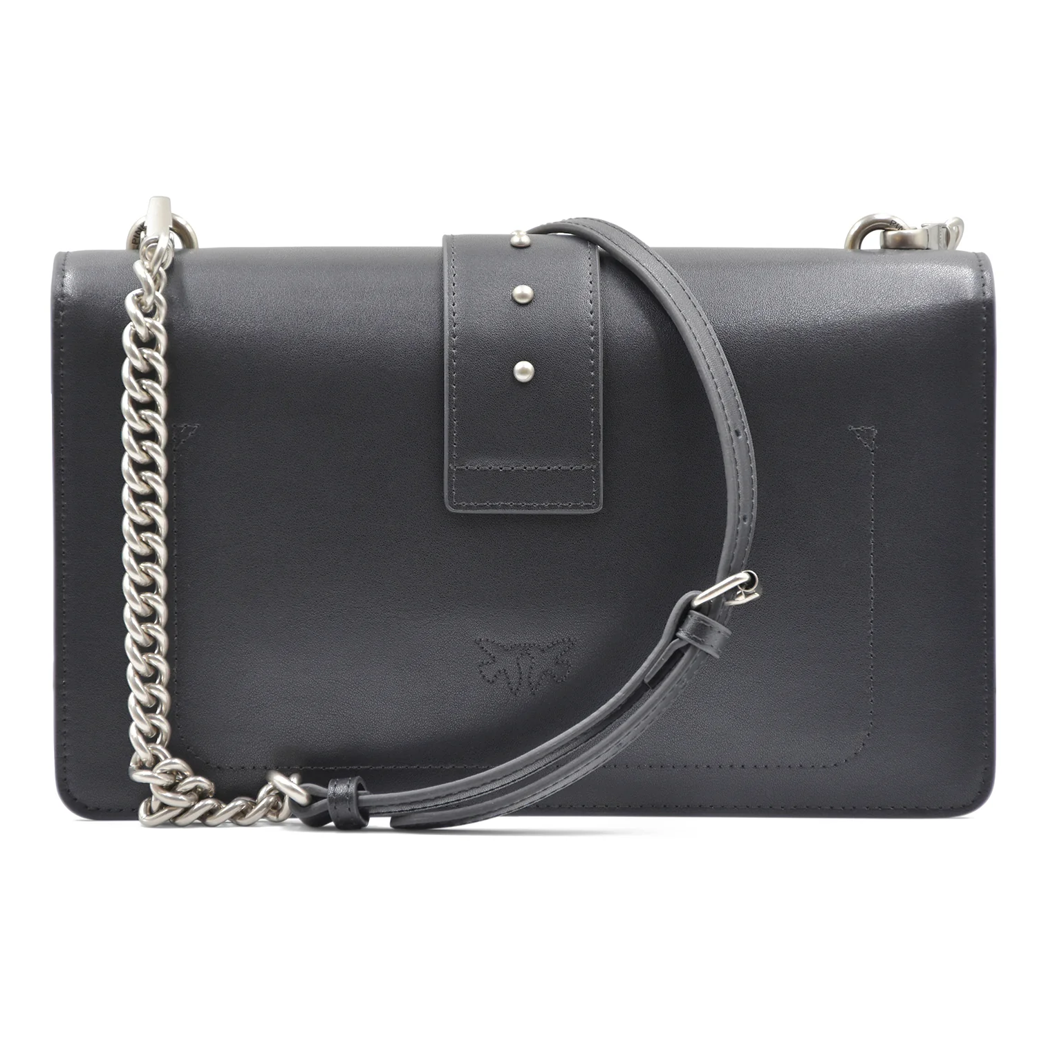 Borsa Pinko Love One Classic Donna Stile Iconico Logo Silver - Image 3