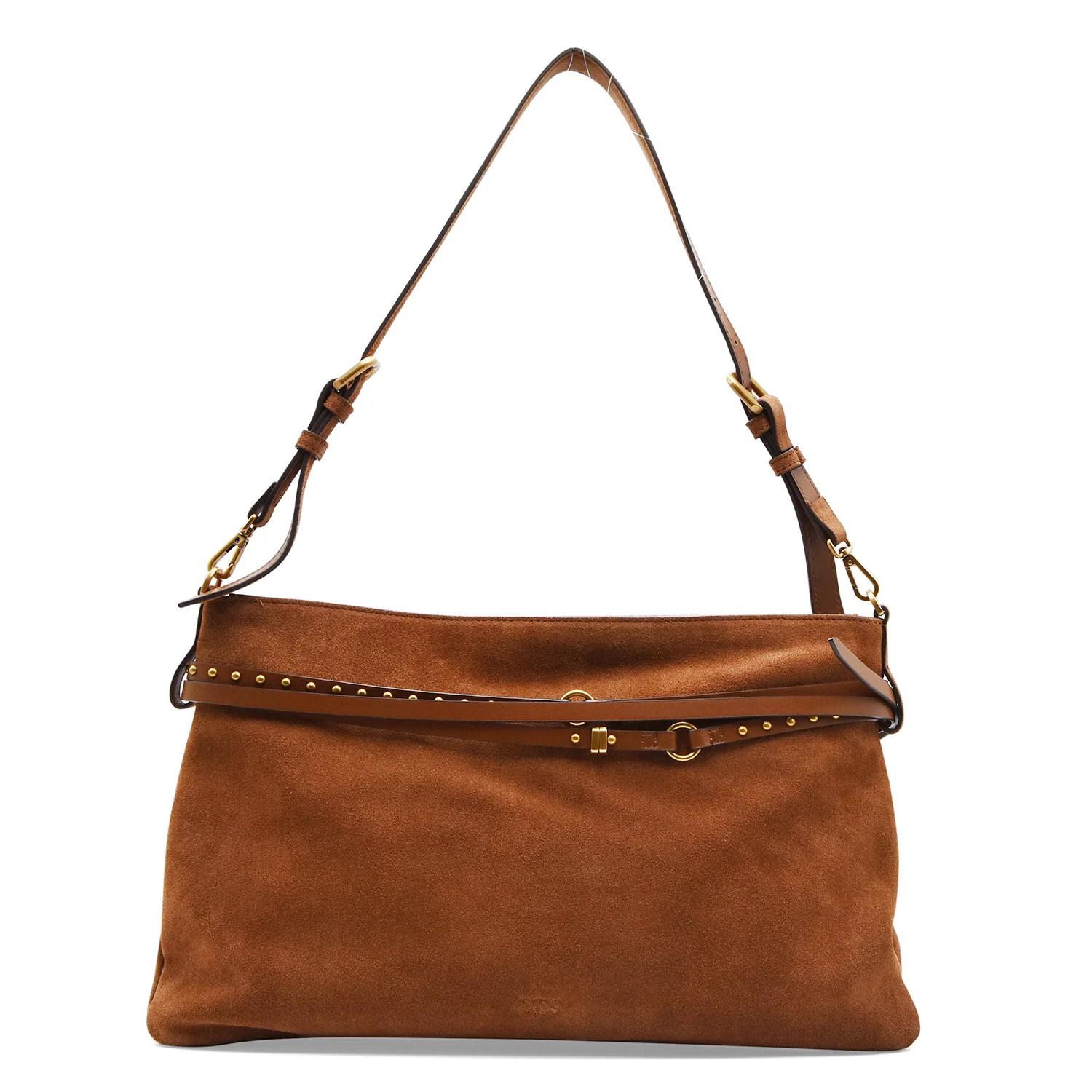 Borsa Pinko Donna Belt Bag Big Suede Marrone Leone Antique Gold - Image 3
