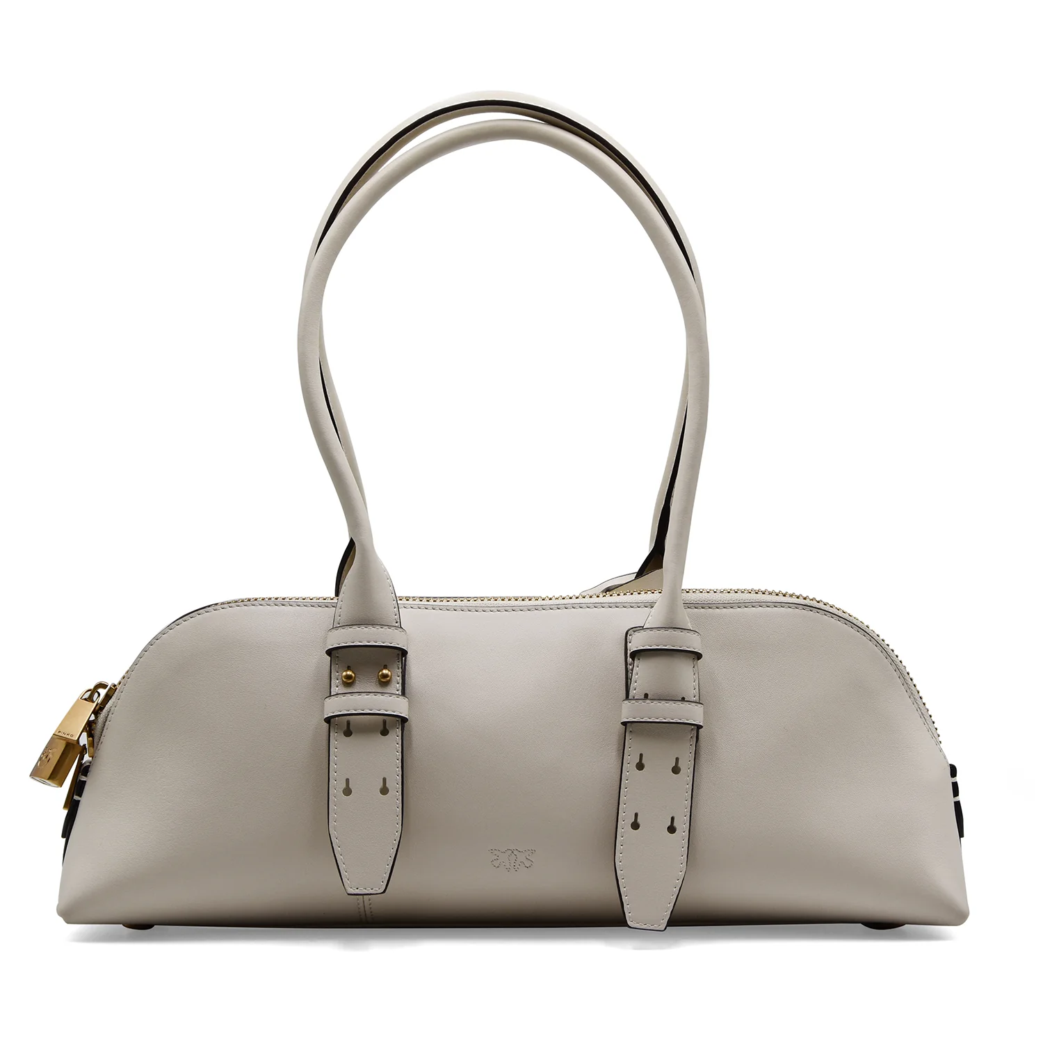 Borsa Pinko Donna Bowling Baguette Big In Morbida Pelle Bianca - Image 3