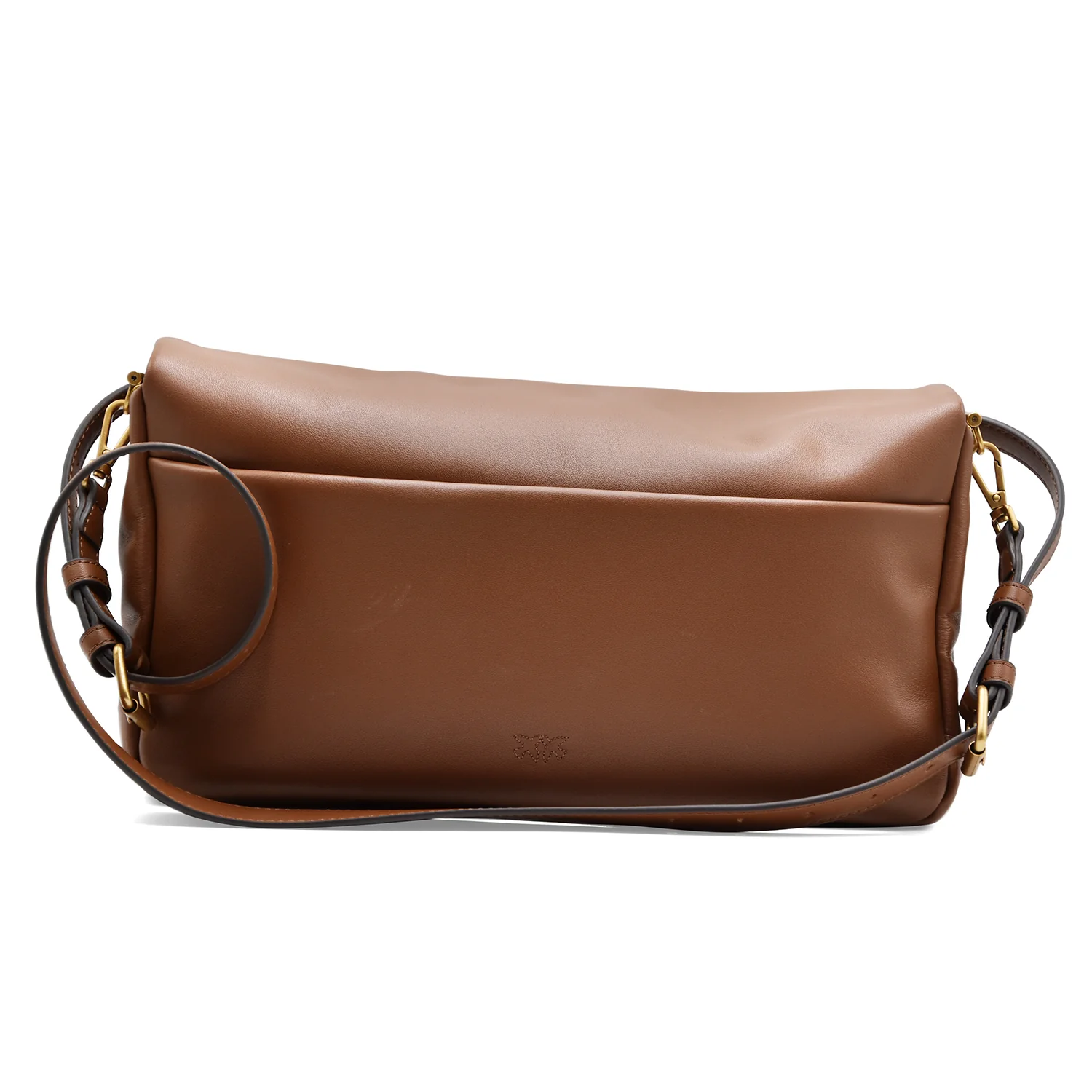 Borsa Pinko Donna Tracolla Click Soft Pelle Marrone Antique Gold - Image 3