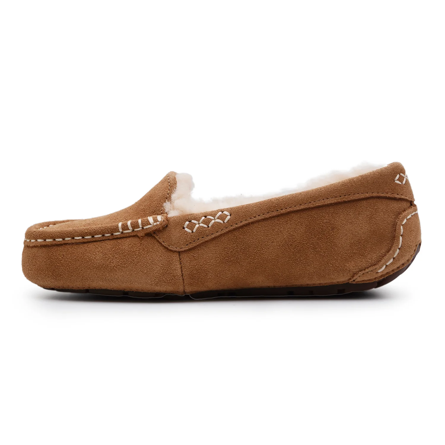 UGG Donna Ciabatte Stile Mocassino Ansley In Suede Chestnut - Image 4