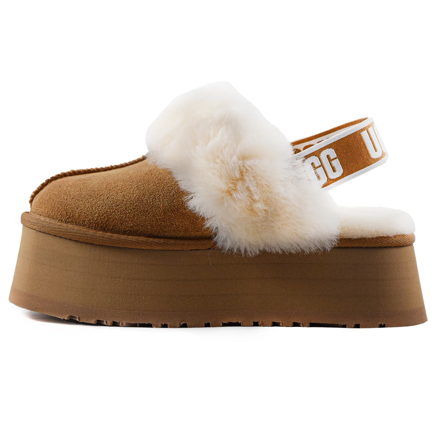 Ugg Funkette Sabot Tabacco Donna Con Plateau in Gomma A Strati - Image 2