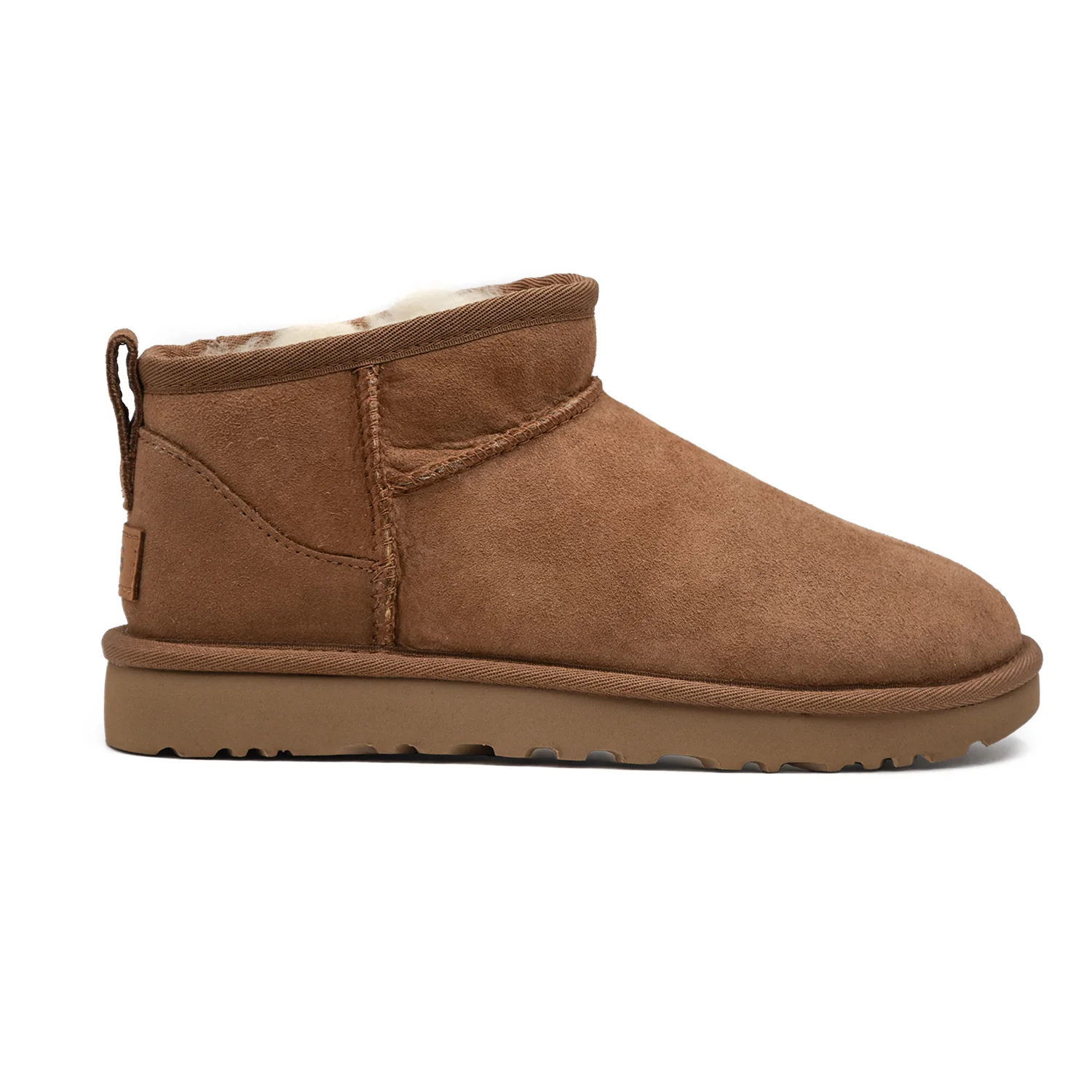 Stivaletti Ugg Ultra Mini Chestnut Profilo Basso Linguetta Donna
