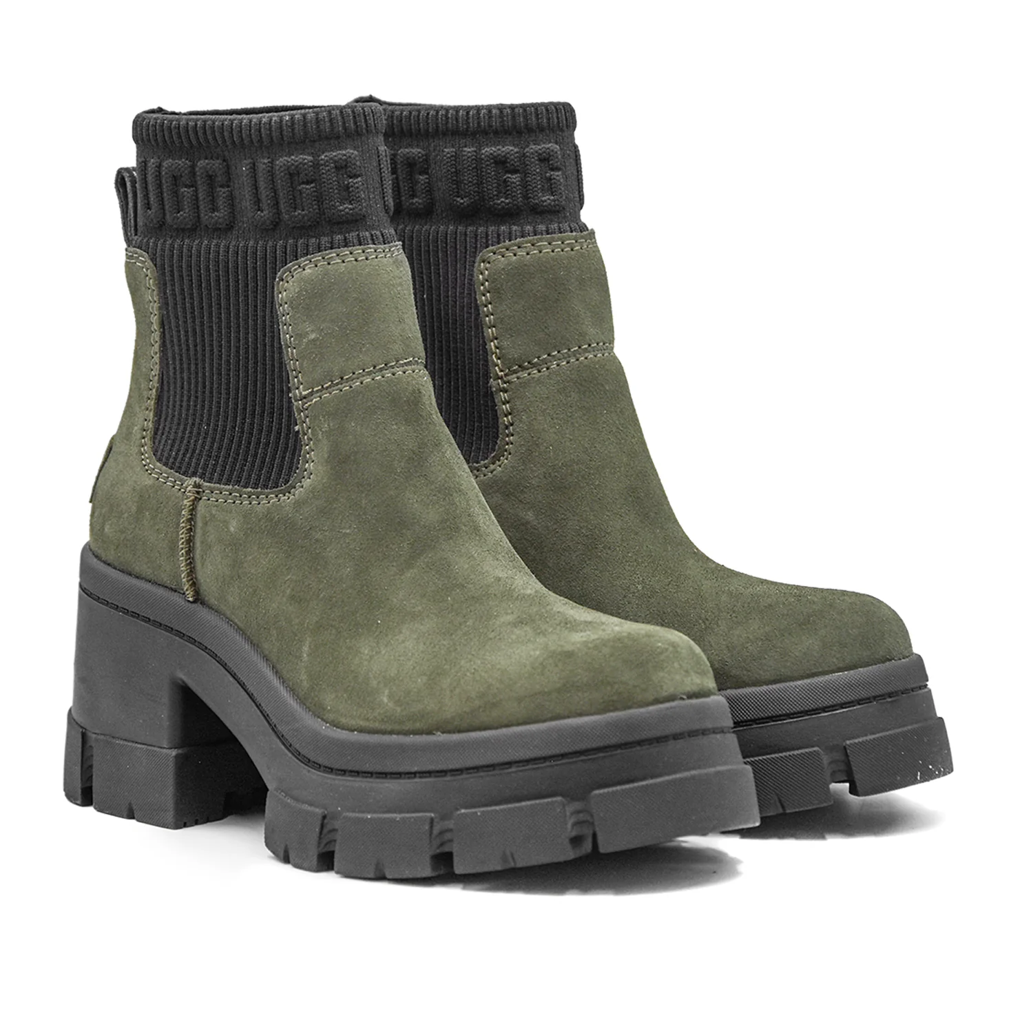 Stivaletti Ugg Brooklyn Verde Donna Dagli Elementi Accattivanti - Image 2
