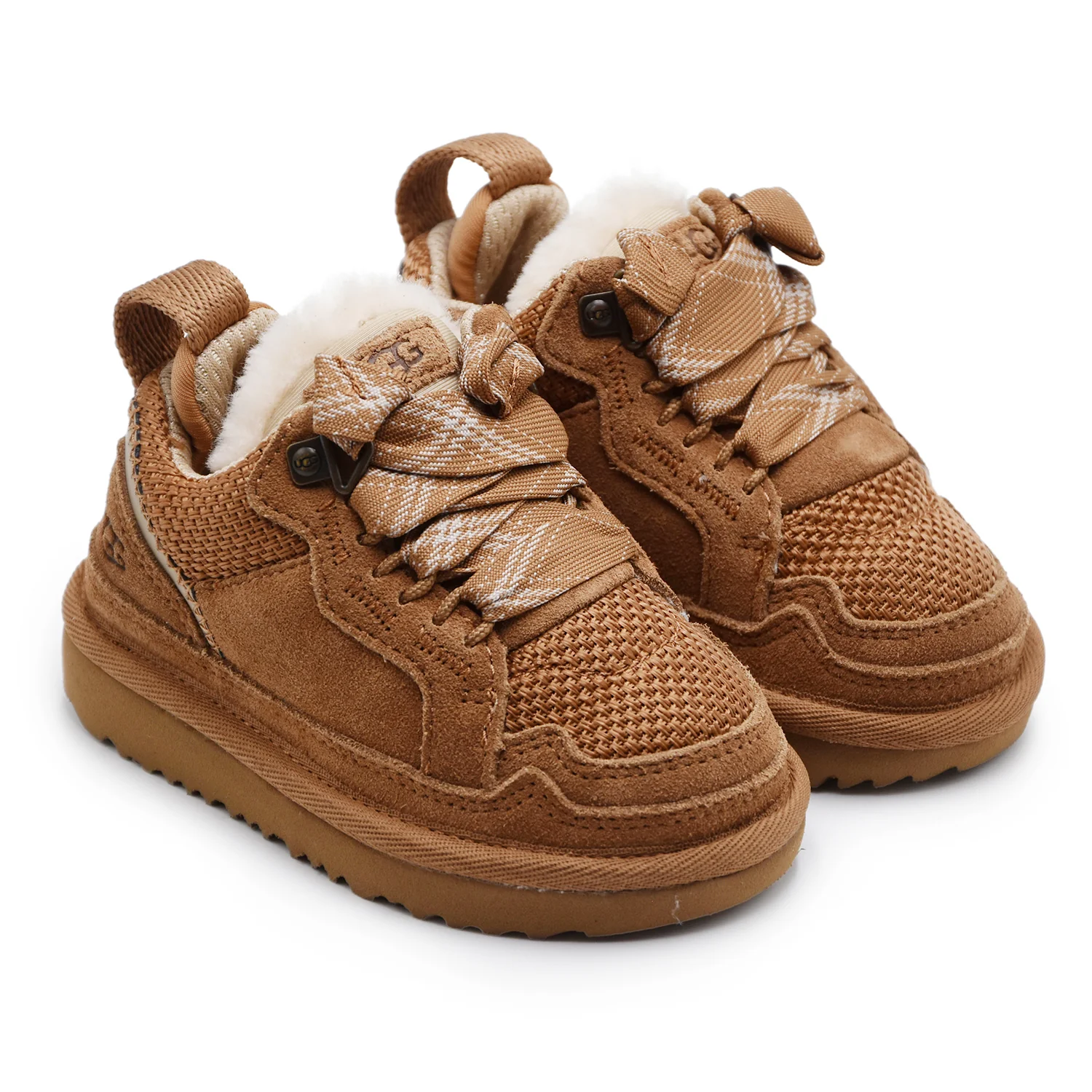 Sneakers UGG Bambini Lowmel Street Pelle Scamosciata Chestnut - Image 2