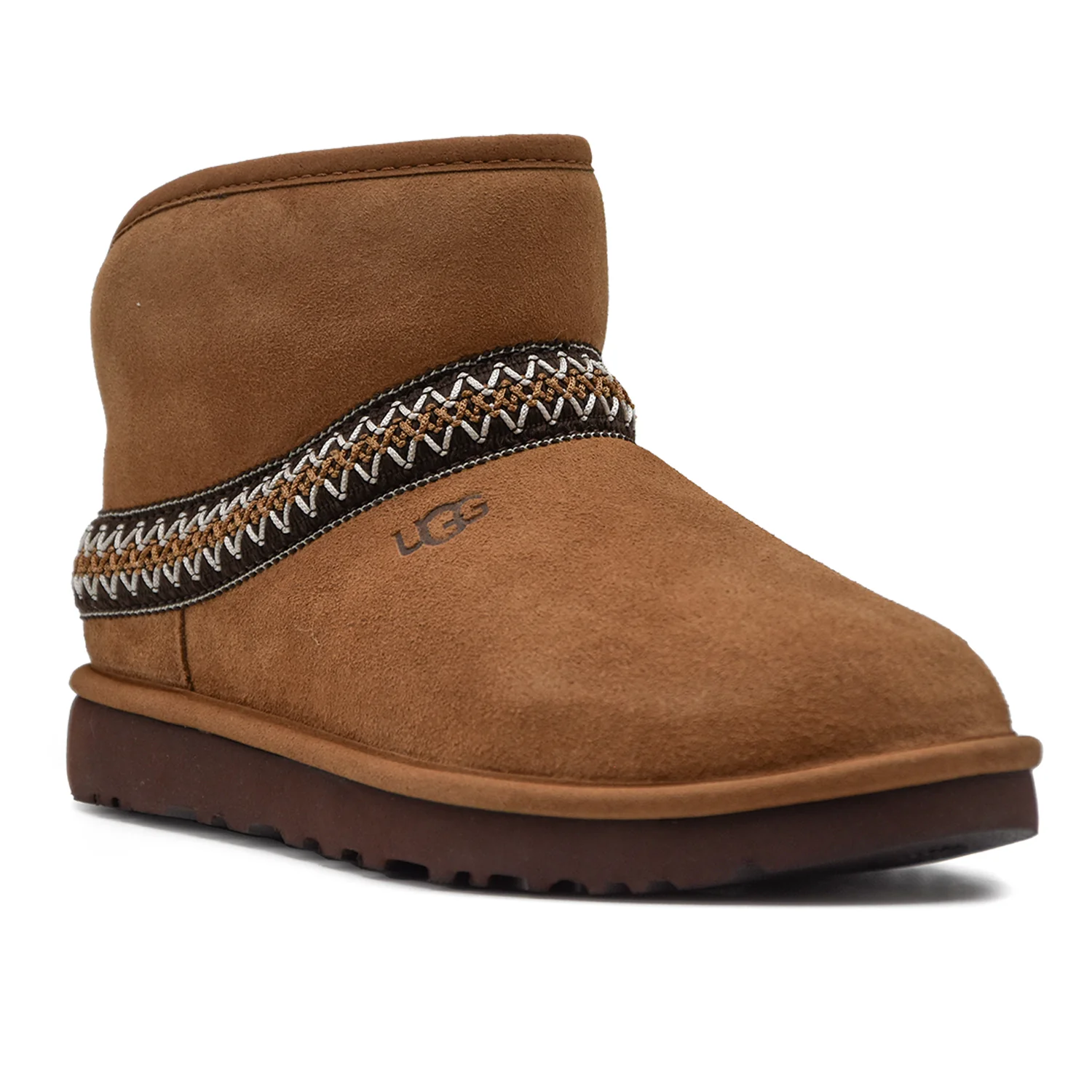 Ugg Chestnut Mini Crescent Stivaletti Gambale Curvo Si Ripiega - Image 3