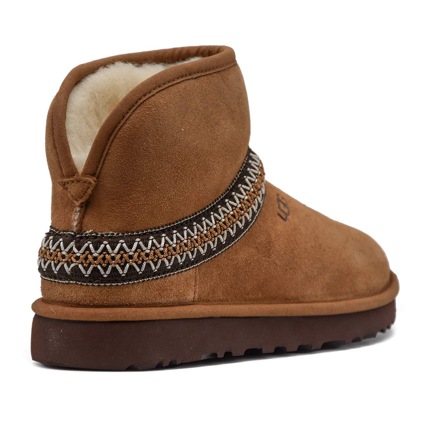 Ugg Chestnut Mini Crescent Stivaletti Gambale Curvo Si Ripiega - Image 4