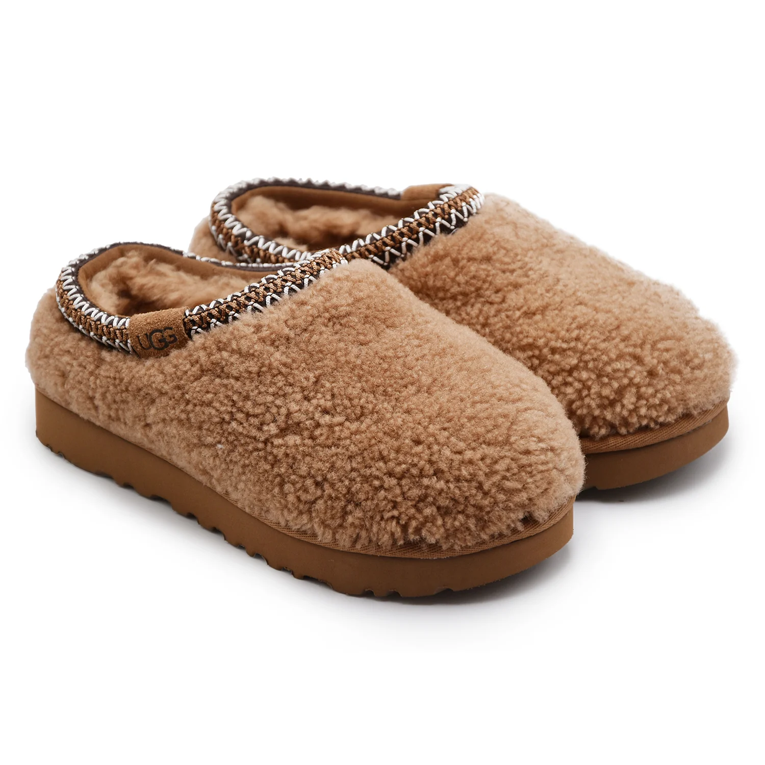 Sabot Donna UGG Tasman Maxi Curly Chestnut Soletta In UGGplush - Image 2