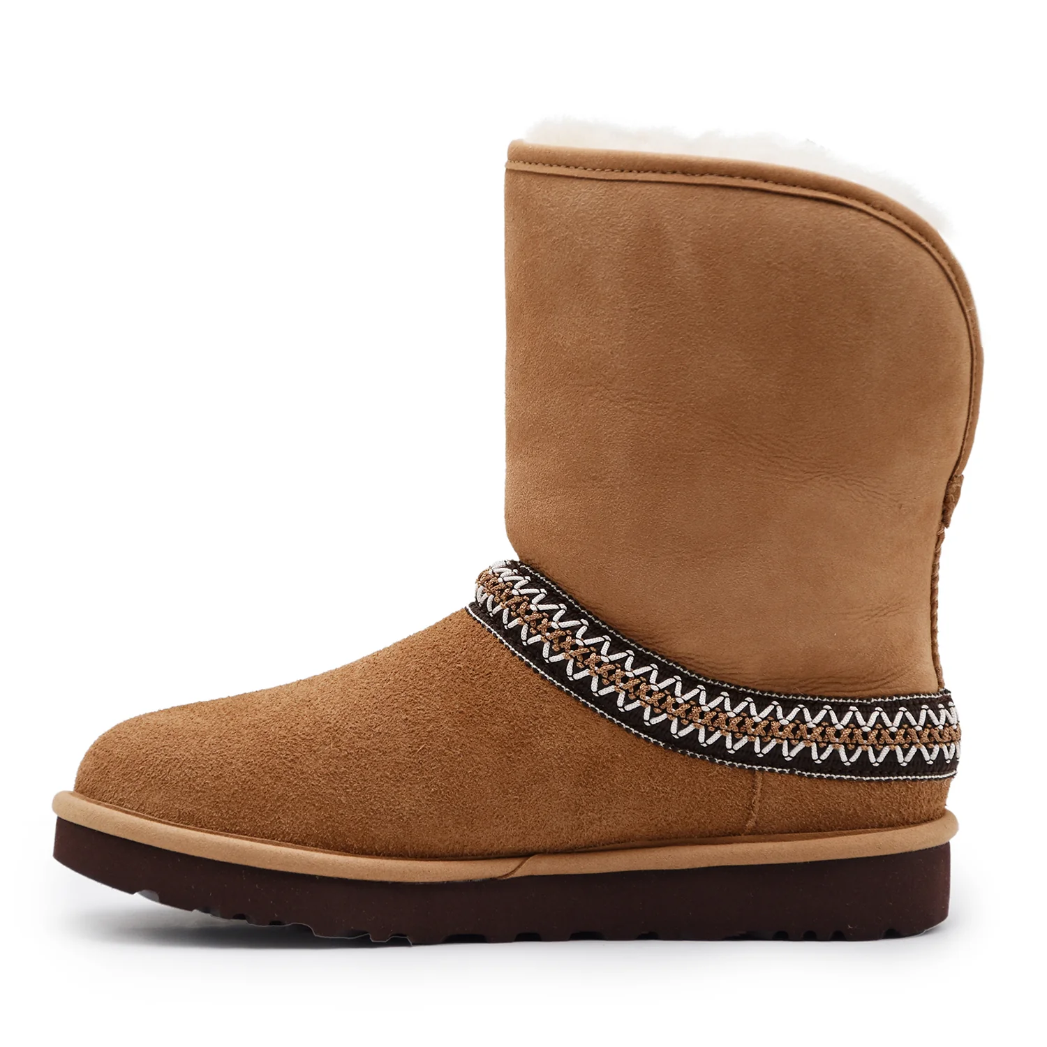 Stivali UGG Donna Classic Short Crescent Chestnut Risvoltabile - Image 2