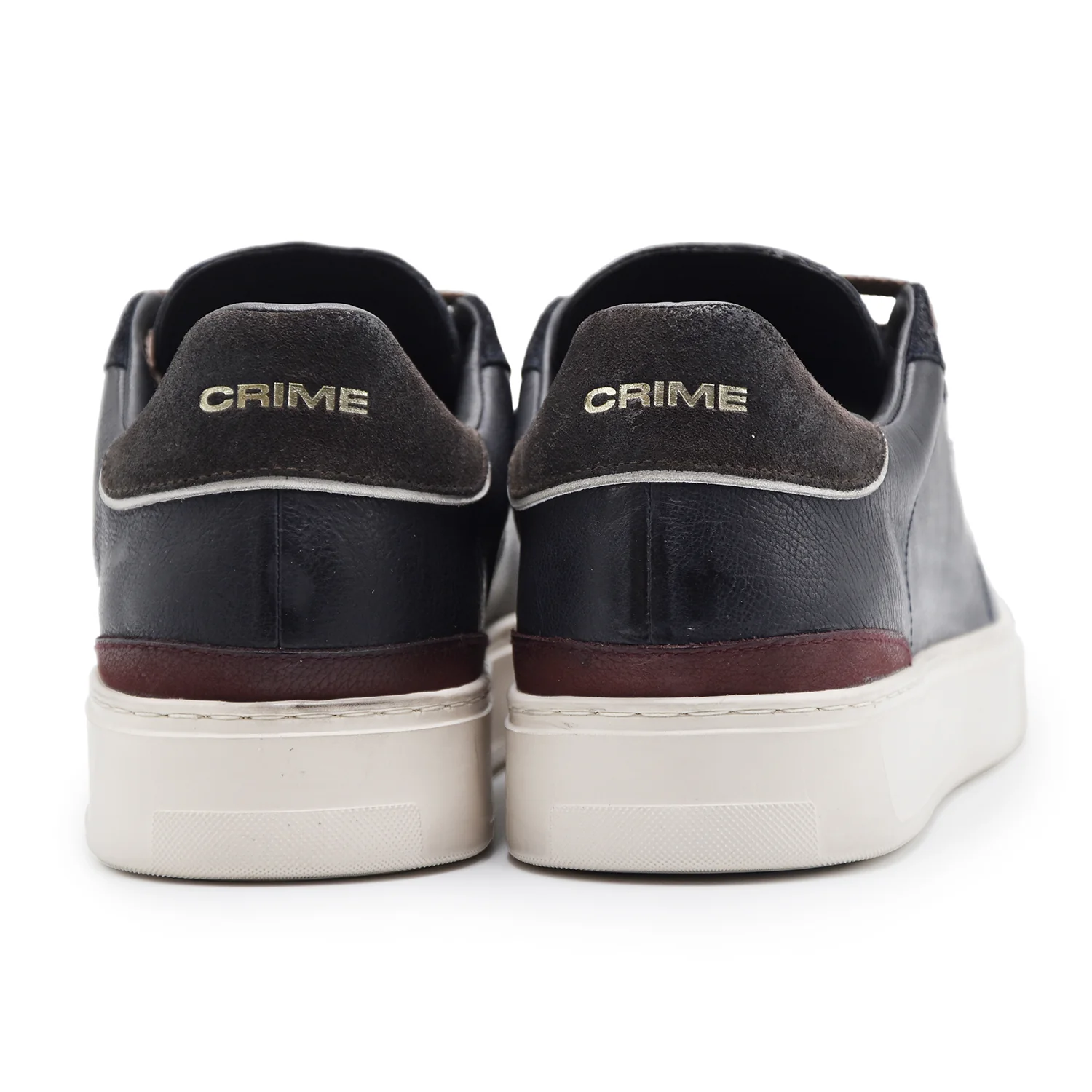 Sneakers Uomo Crime London Blade Deep Royal Pelle Grigio Nera - Image 3