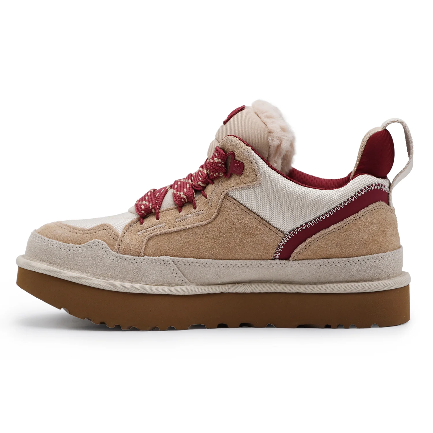 Sneakers UGG Lowmel Uomo Driftwood Beige Biking Red Versatile - Image 4