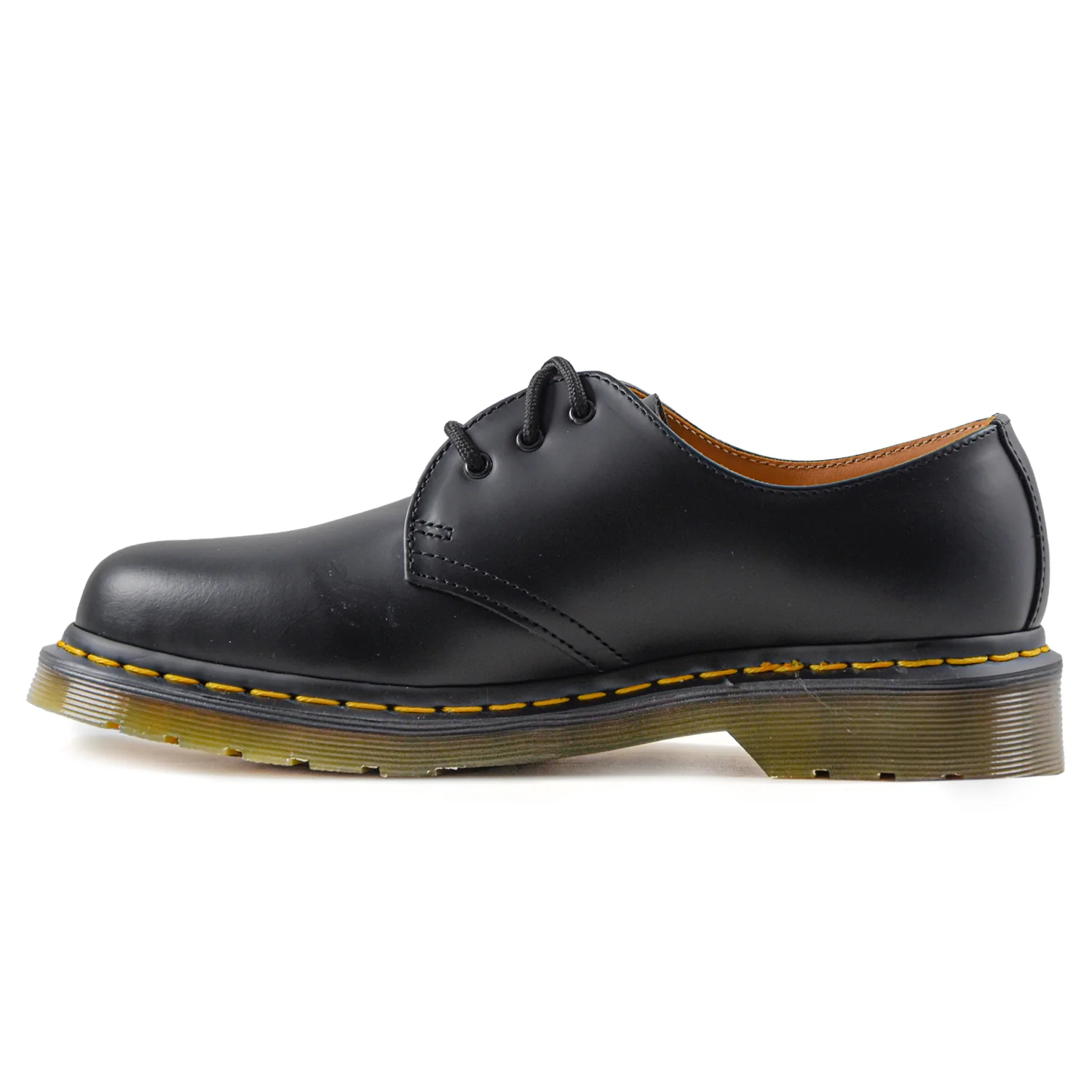 Dr. Martens 1461 YS Stringata Pelle Uomo Nero Guardolo Goodyear - Image 2