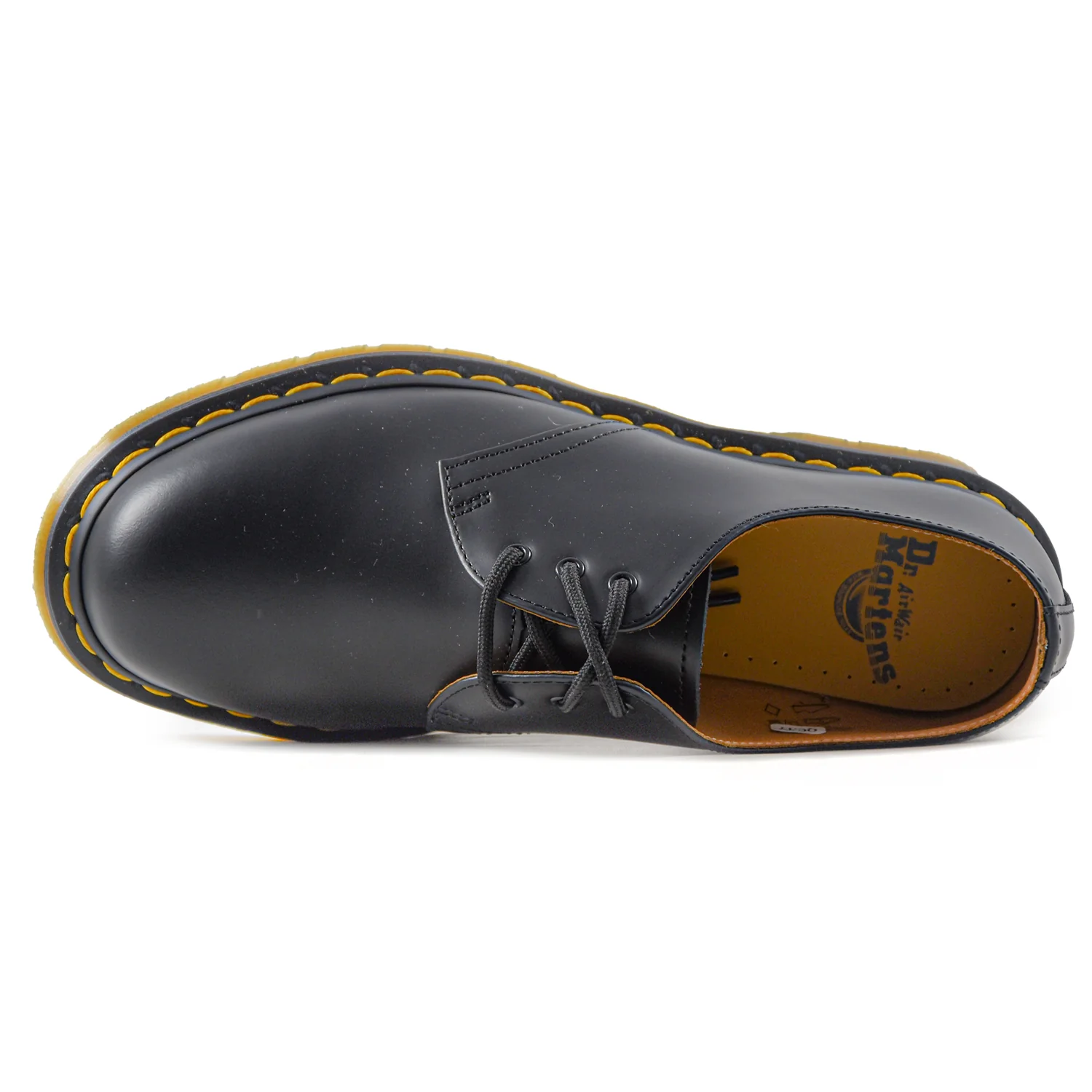 Dr. Martens 1461 YS Stringata Pelle Uomo Nero Guardolo Goodyear - Image 3