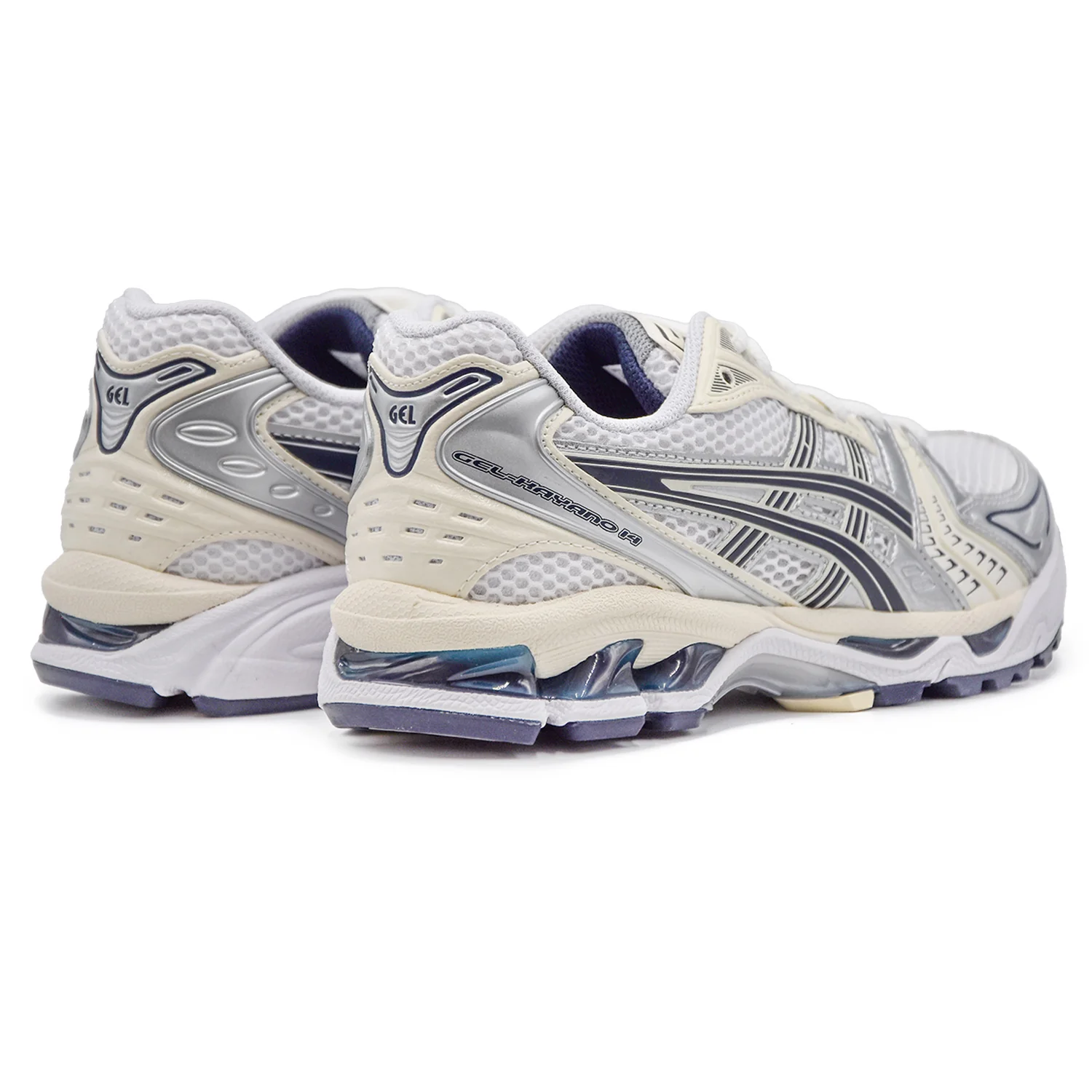 Asics Sneakers Donna Kayano 14 Bianco Argento Confort Duraturo - Image 3