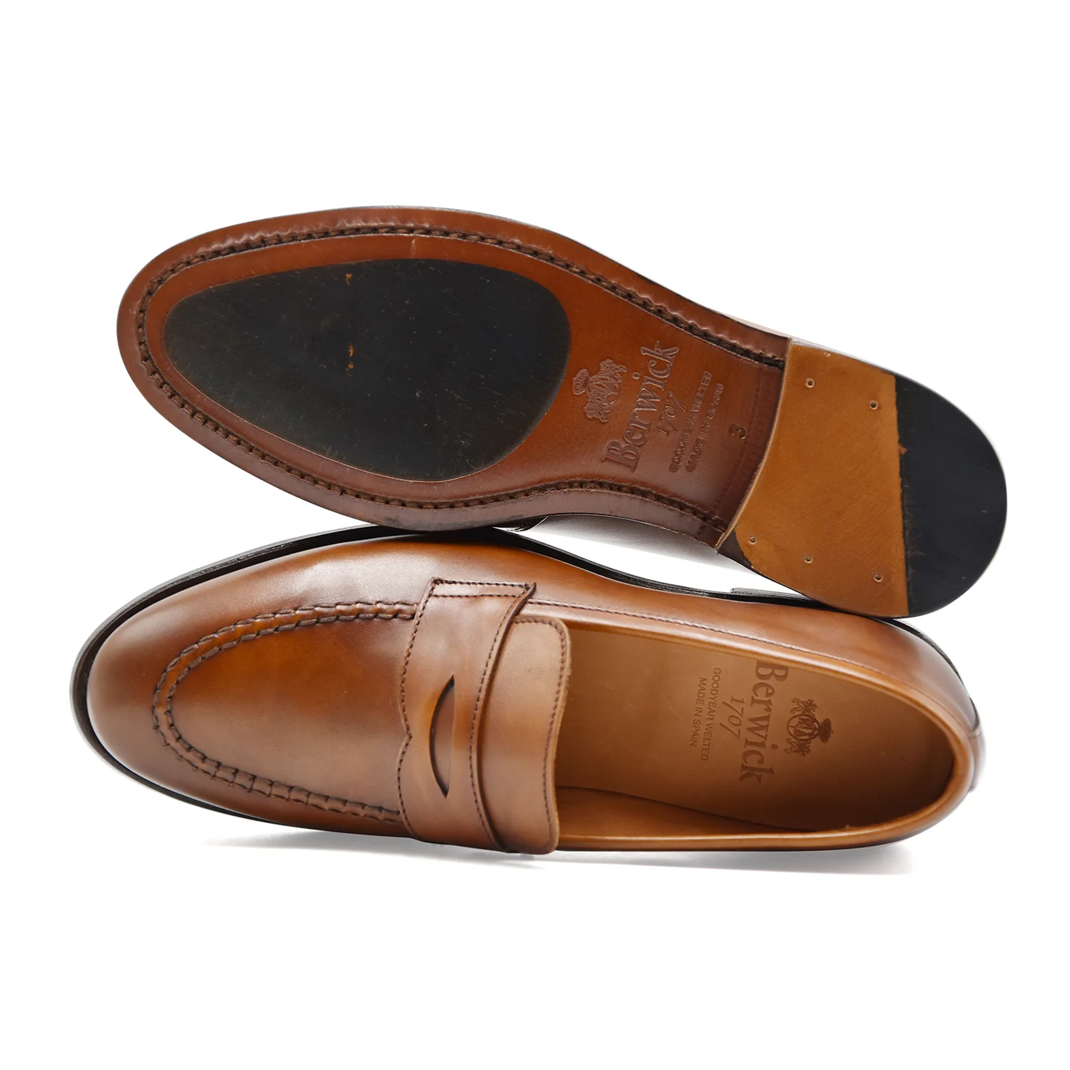 Mocassini Donna Berwick 1707 Goodyear Welt Pelle Cuoio Naturale - Image 3