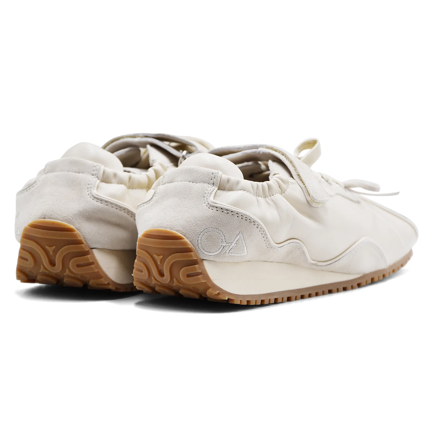 Sneakers Loafer Jacy Donna Pelle Suede Off-White Lacci Strap - Image 3