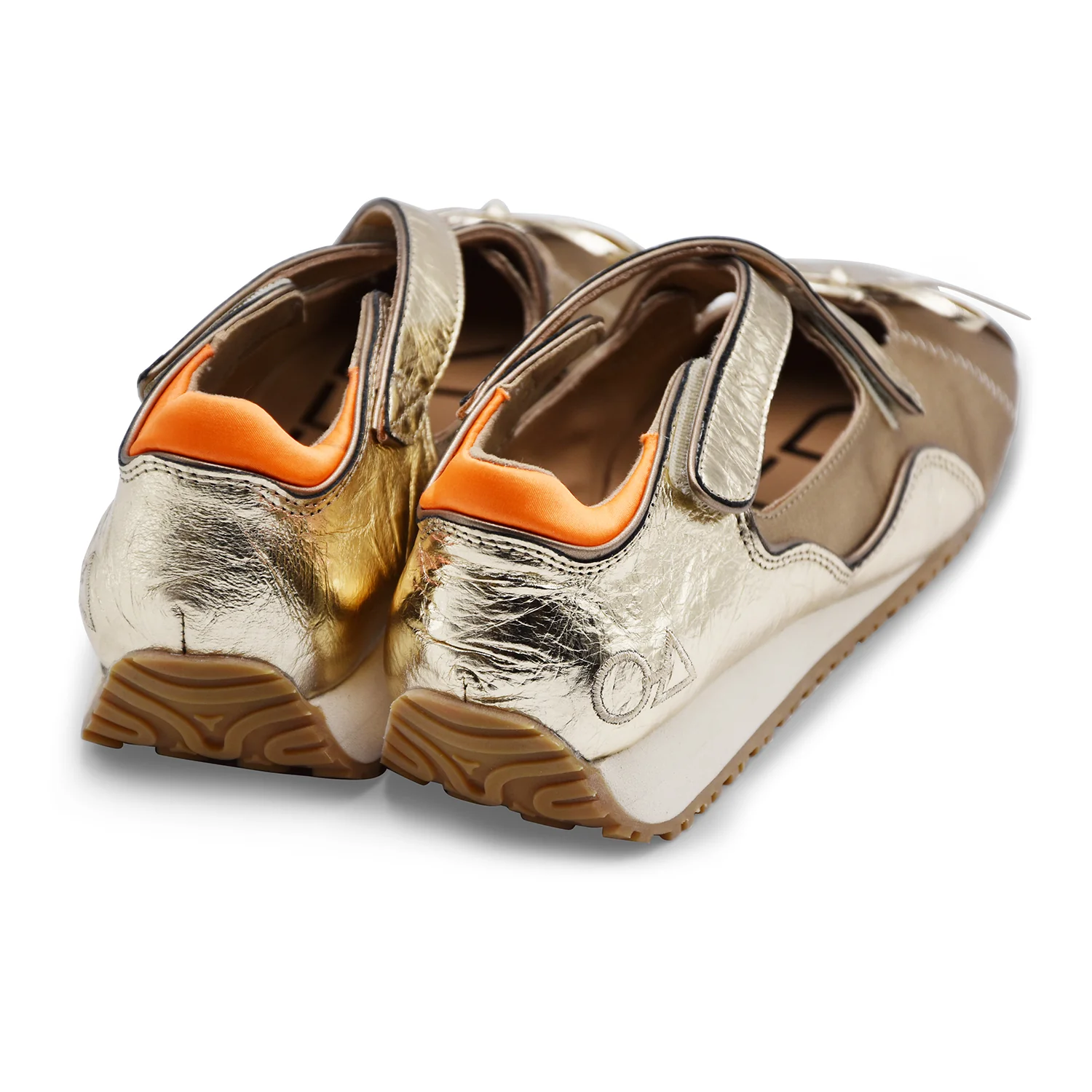 Sneakers Ballerina Loafer Joy Criss-Cross Donna Laminato Oro - Image 5