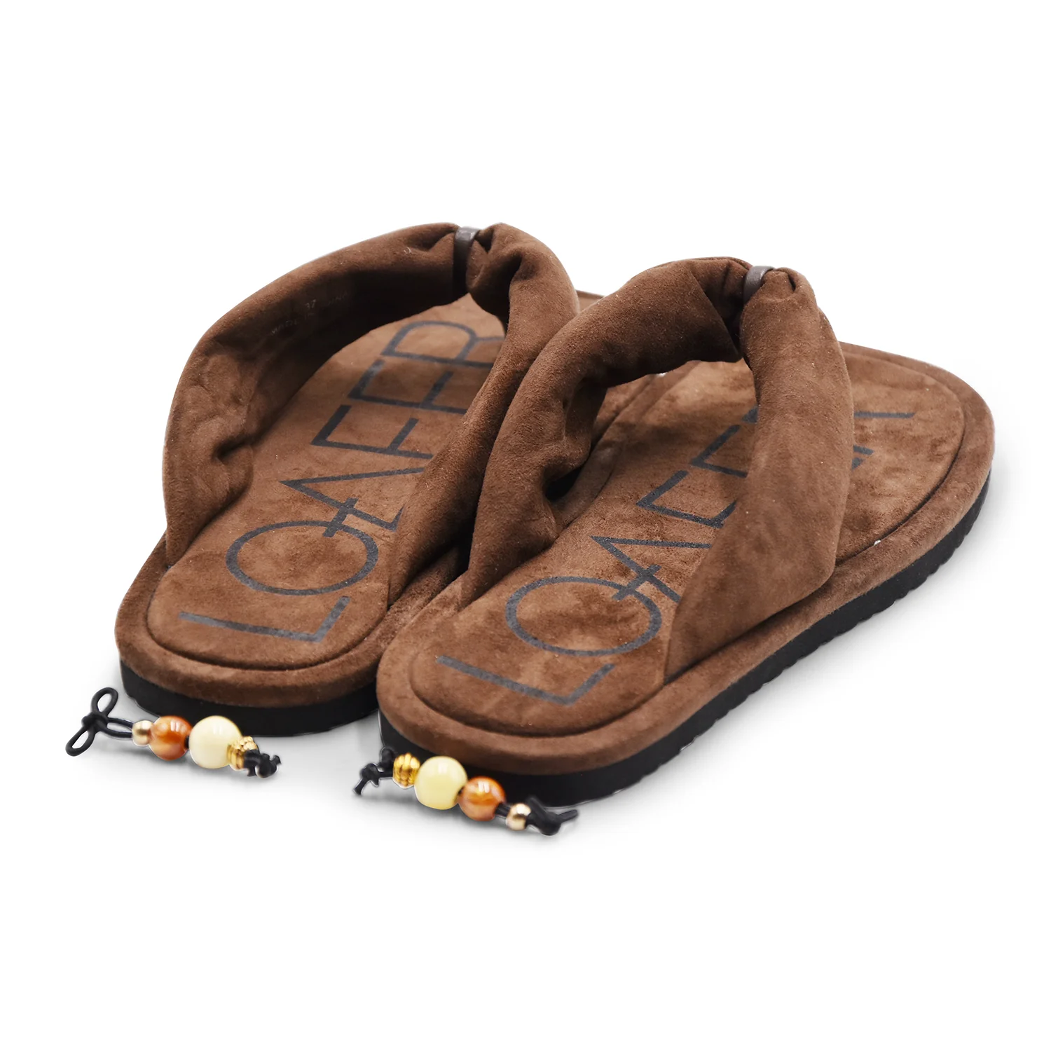 Sandali Infradito Loafer Filipa Donna Camoscio Marrone Scuro - Image 3