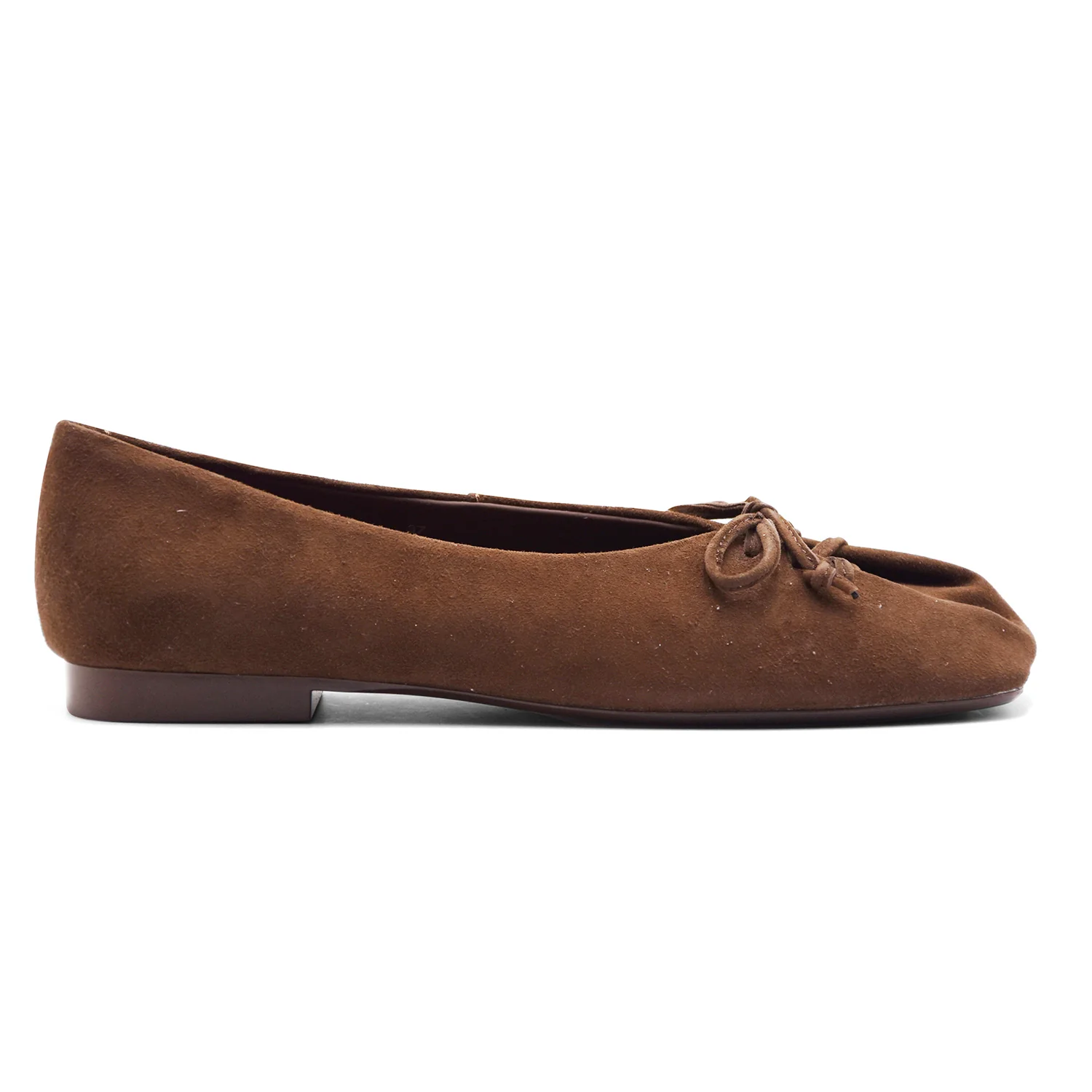 Ballerine Loafer Butter Lace Up Pelle Scamosciata Marrone Scuro