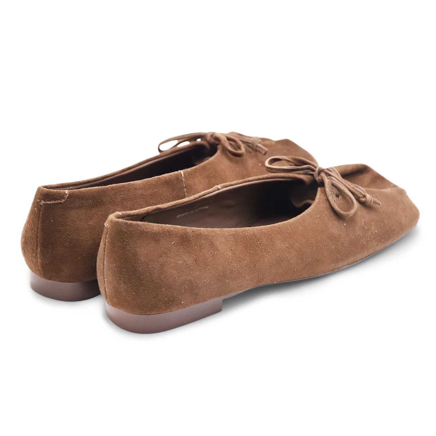 Ballerine Loafer Butter Lace Up Pelle Scamosciata Marrone Scuro - Image 5