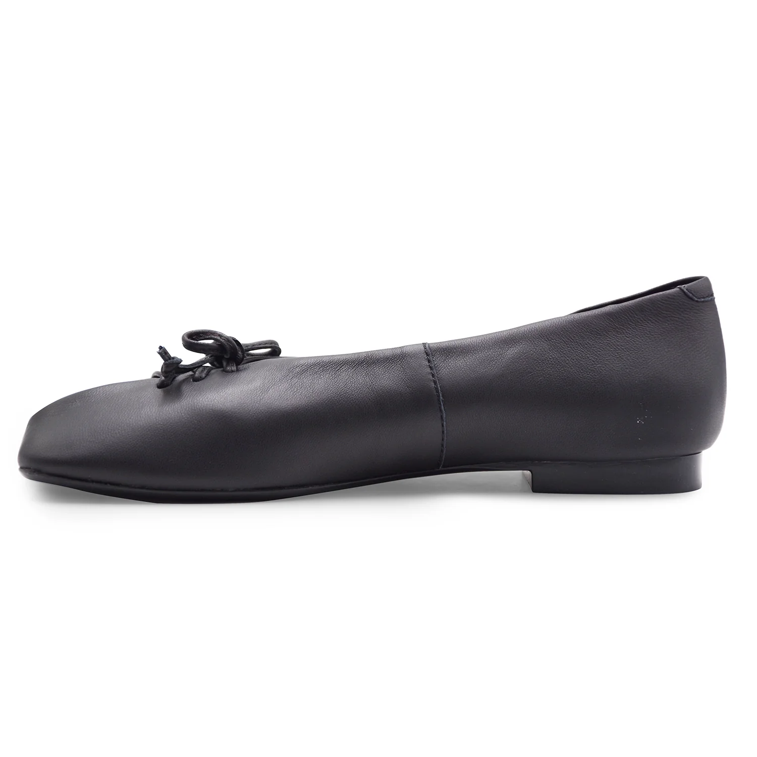 Ballerine Donna Loafer Butter Lace Up Nero In Pelle Baby Calf - Image 3