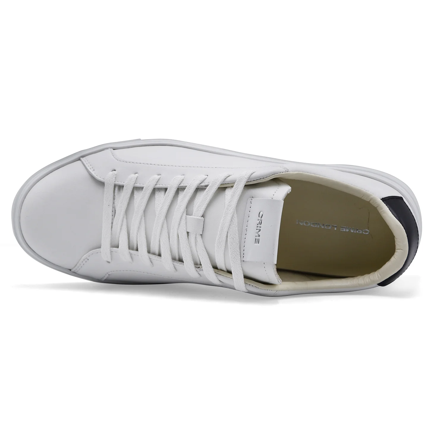 Sneakers Crime London Uomo Extralight Bianco Nero Made In Italy - Image 3