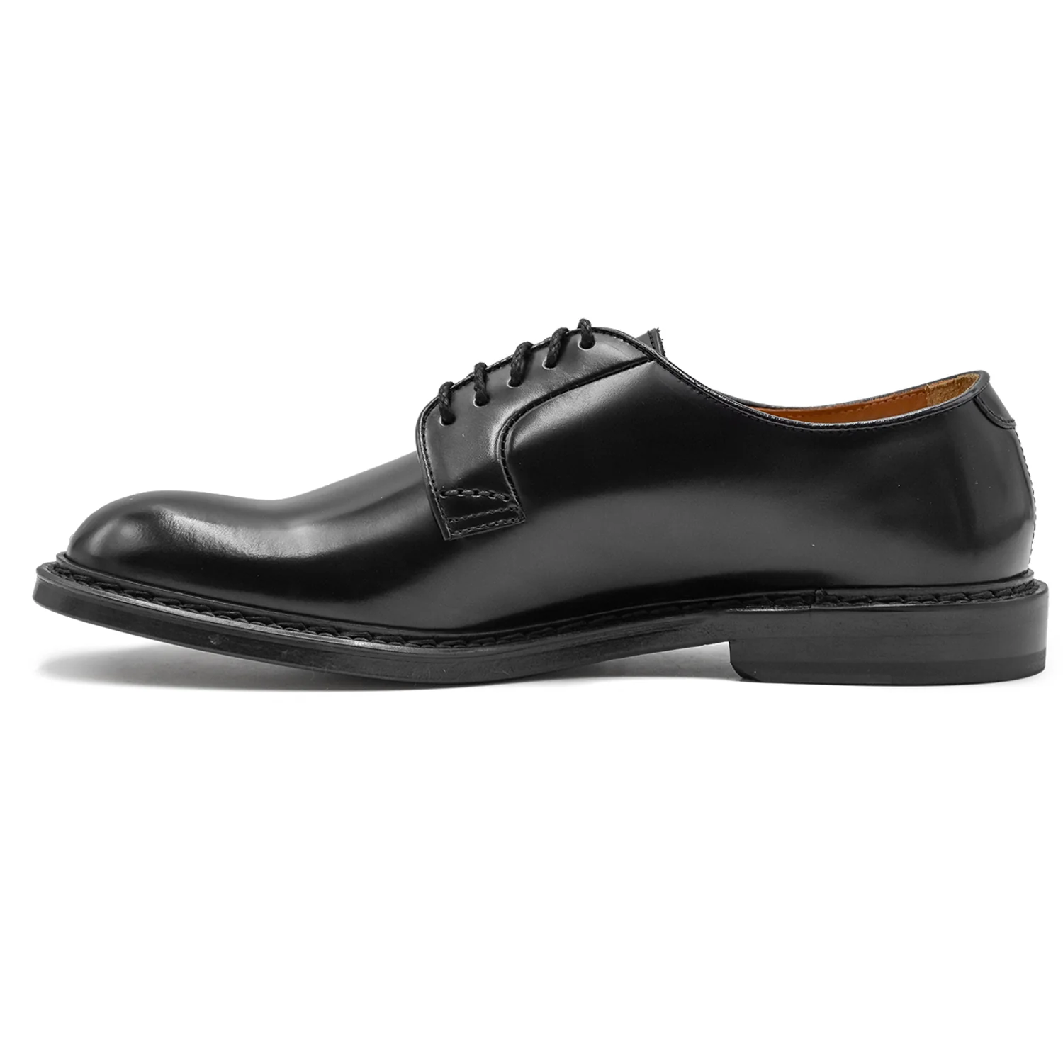 Stringate Doucal's Nero Lavorazione Blake E Suola In Cuoio Uomo - Image 4