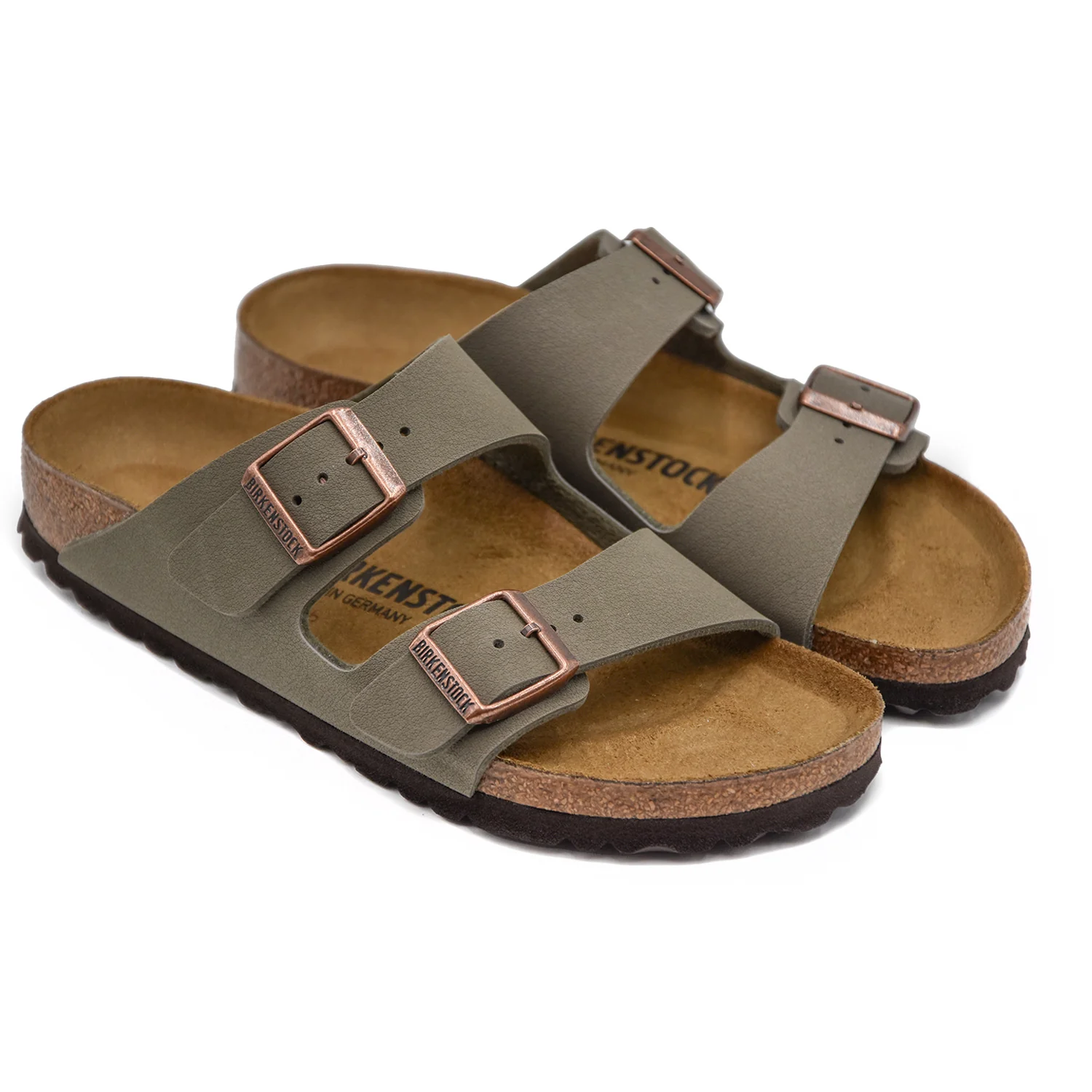 Sandali Birkenstock Arizona BS Grigio Pietra Regolabile Donna - Image 2
