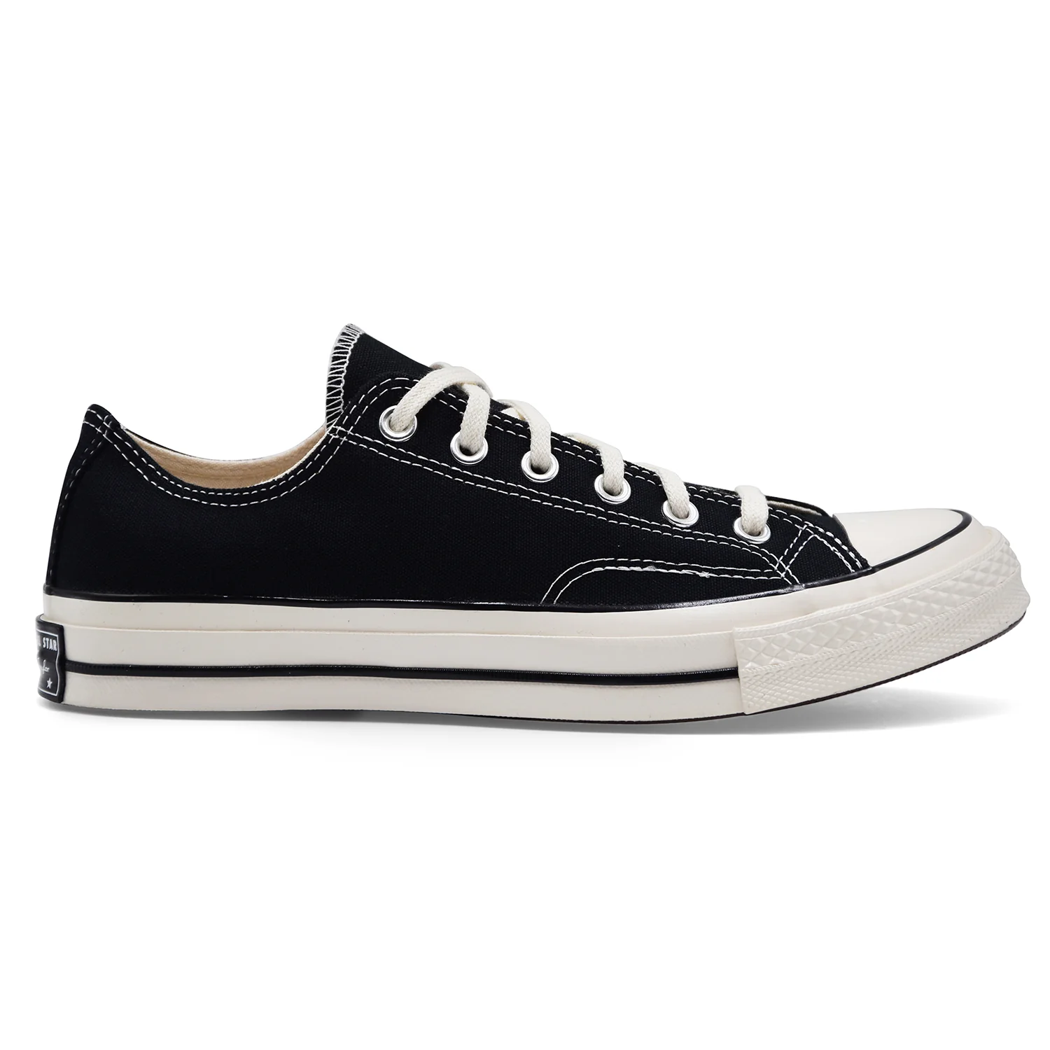 Converse Sneakers Bassa Uomo CHUCK 70 OX Nero Dettagli Bianchi
