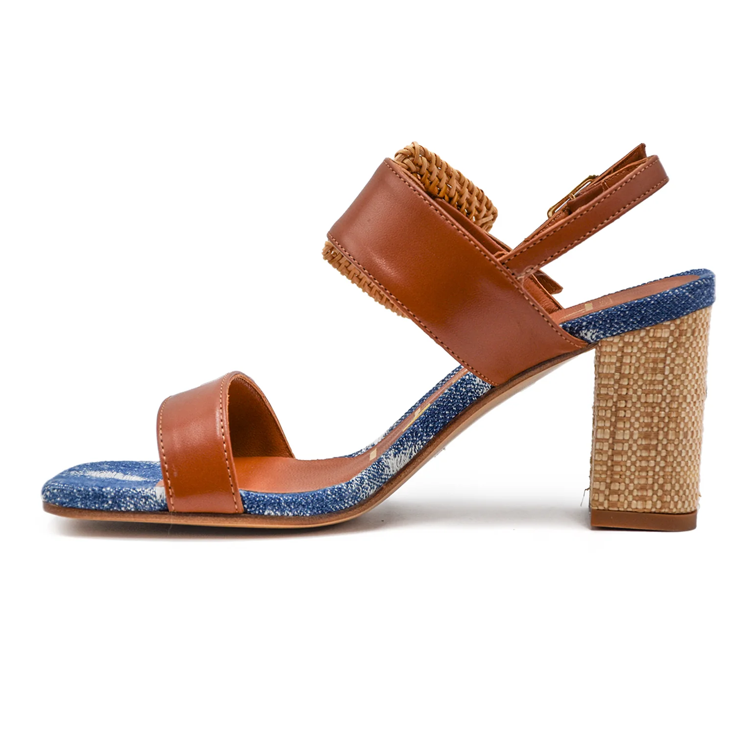 Sandali Cuoio Donna Matteo Pitti Sottopiede In Leggero Jeans - Image 3