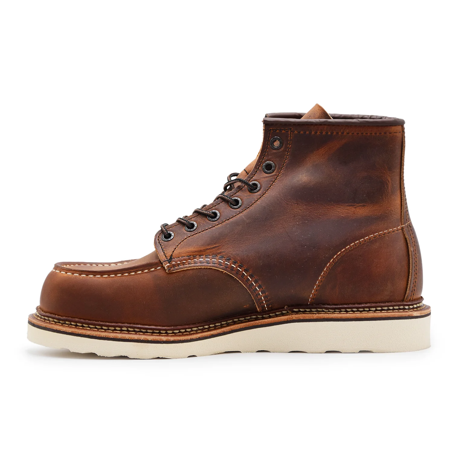 Polacchi Red Wing 1907 Classic Moc Toe 6" Copper Rough & Tough - Image 3