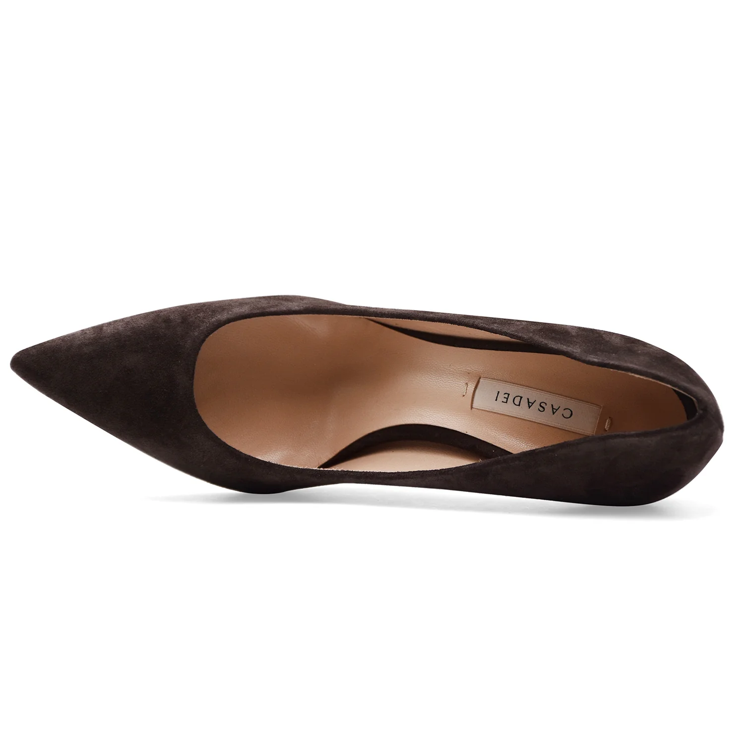 Décolleté Donna Casadei Camoscio Marrone Carruba Tacco Stiletto - Image 3