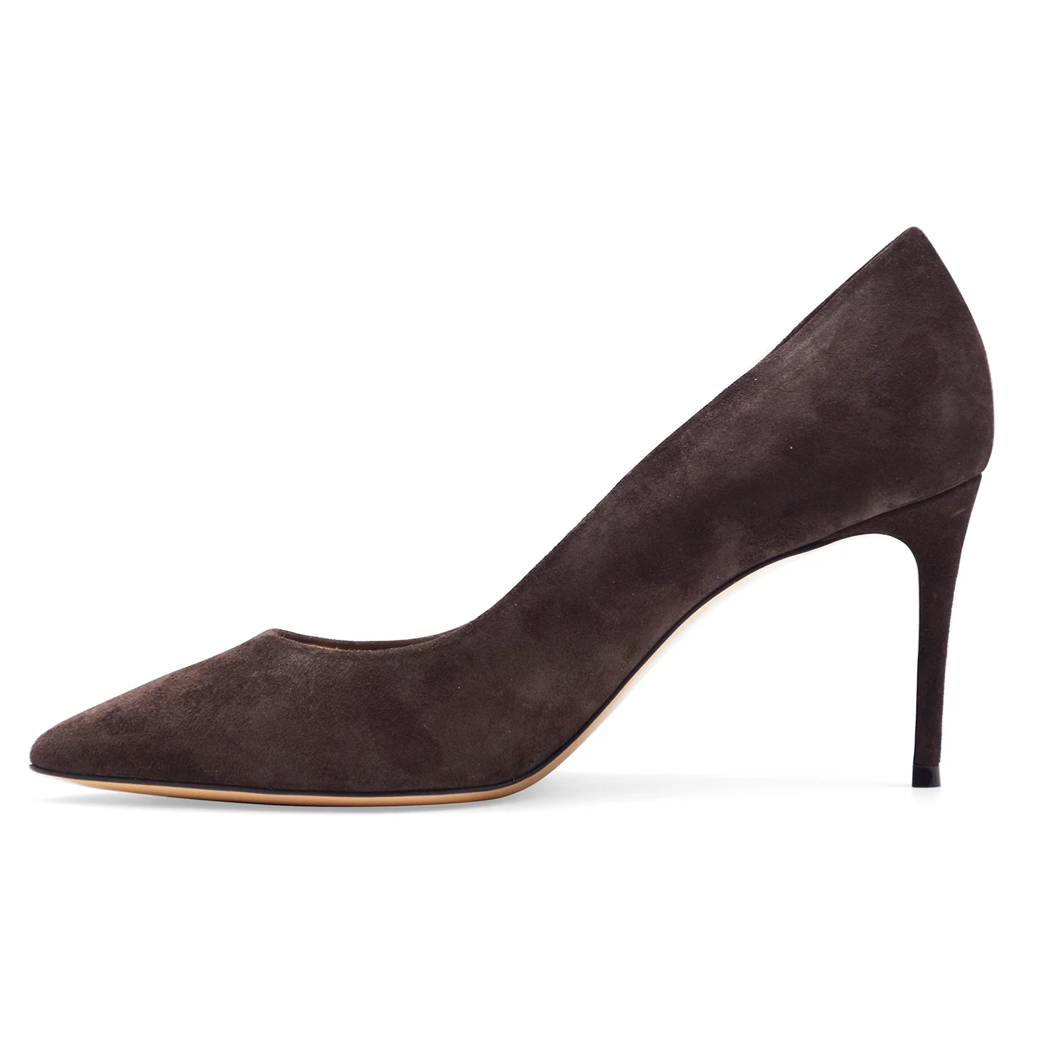 Décolleté Donna Casadei Camoscio Marrone Carruba Tacco Stiletto - Image 4