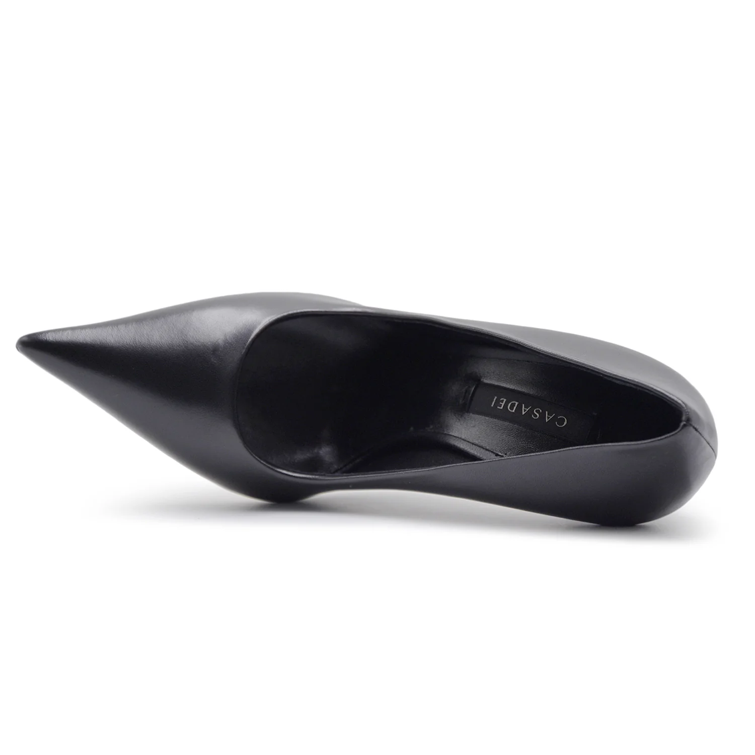 Décolleté Casadei Donna Superblade Nero In Pelle Con Iconico Tacco - Image 5