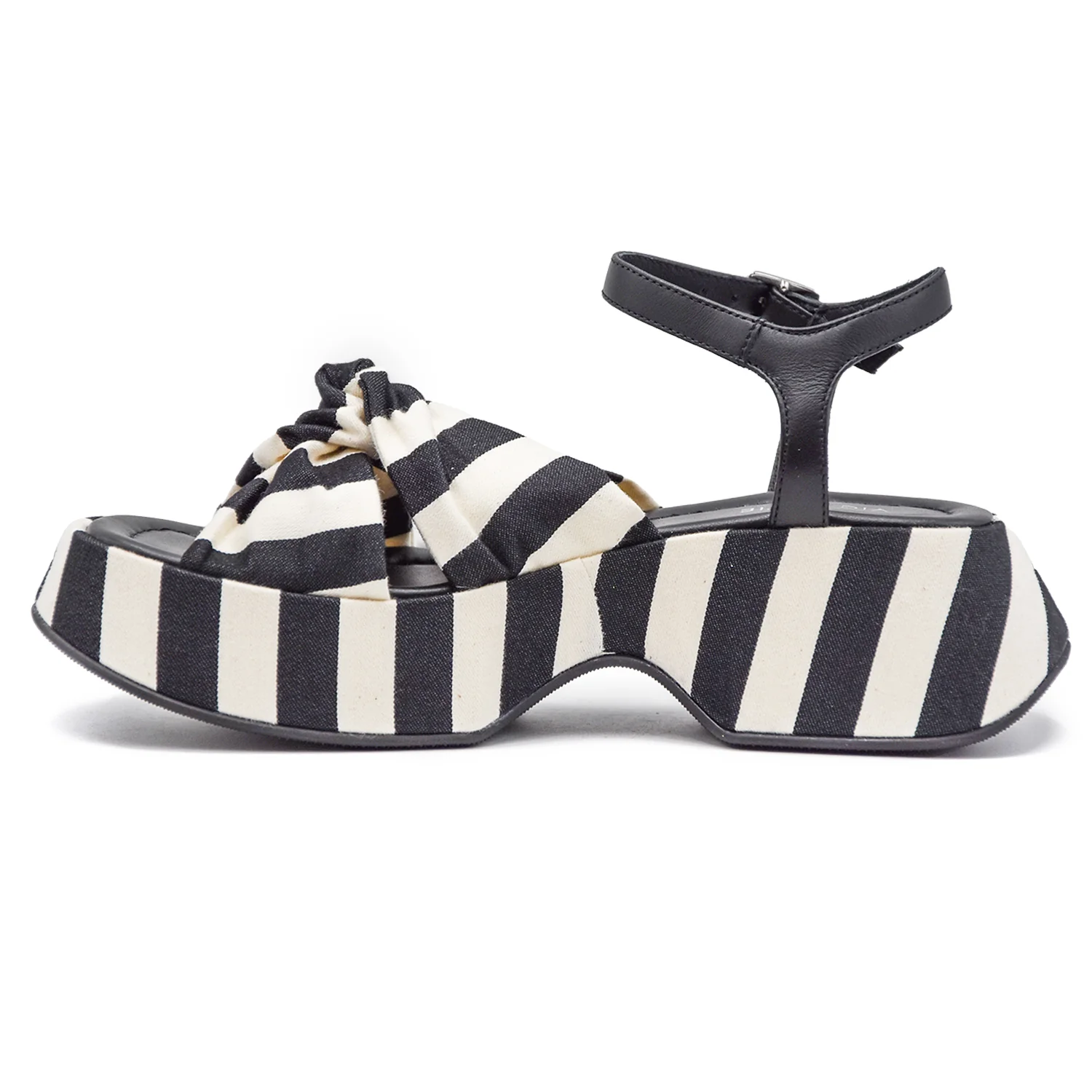 Sandali Donna Vic Matiè Mini Yoko Marine Bianco Nero Da Donna - Image 5
