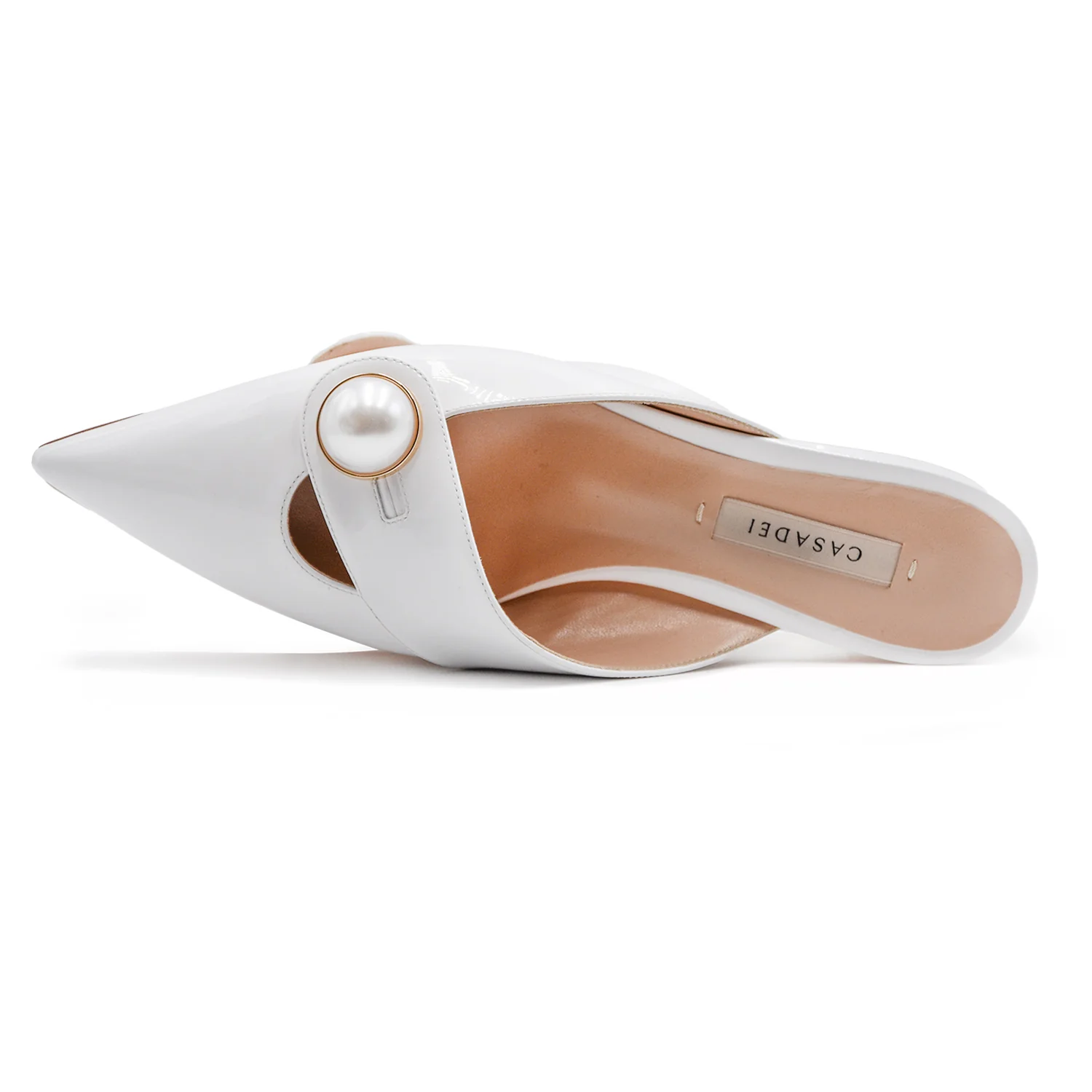 Sabot Donna Casadei Blade Big Con Perla Tocco Di Lusso Bianco - Image 3