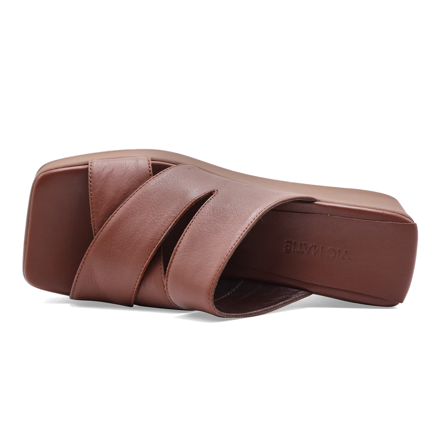 Vic Matié Donna Sandali TRAVEL 338 Pelle Ebano Colore In Voga - Image 5