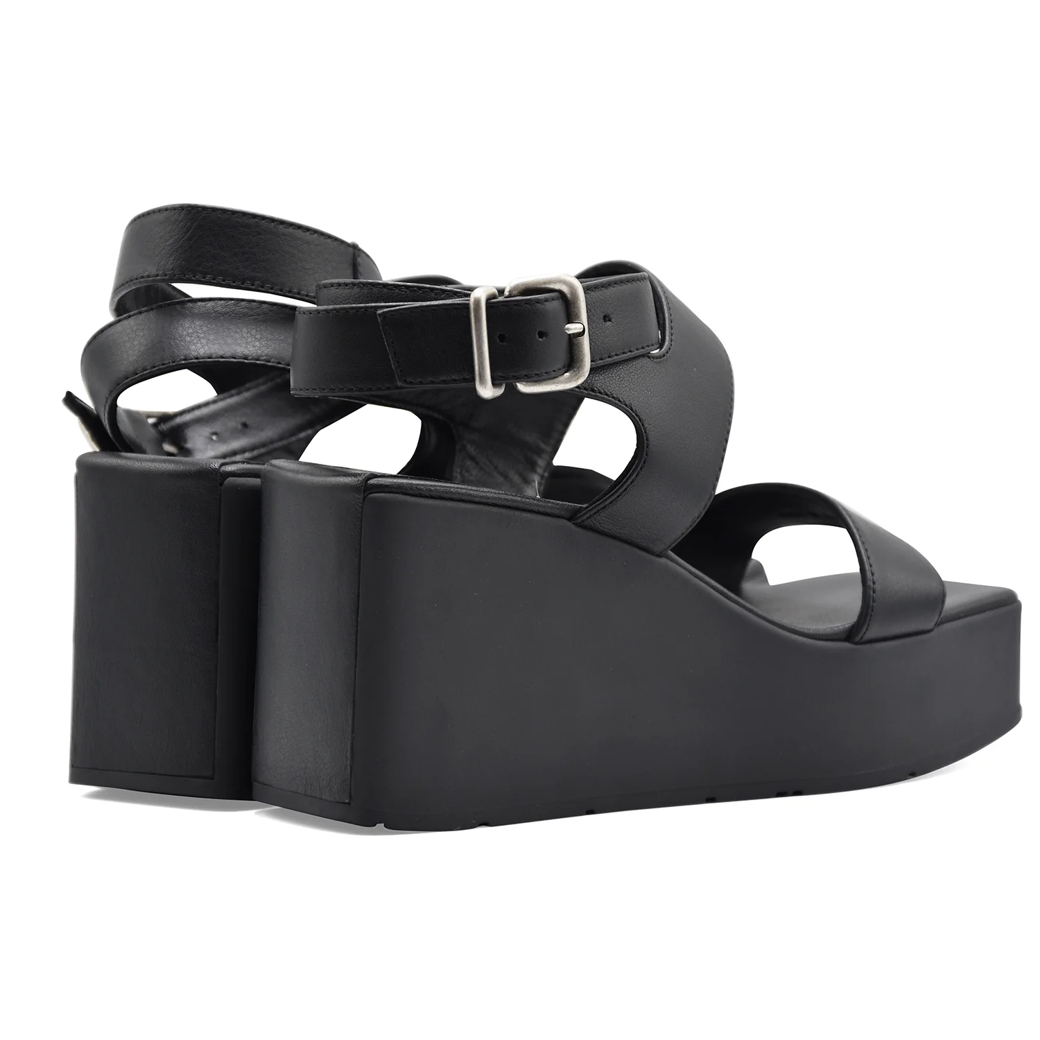 Sandali Vic Matié Donna Vera Pelle TRAVEL 101 Nero Made In Italy - Image 5