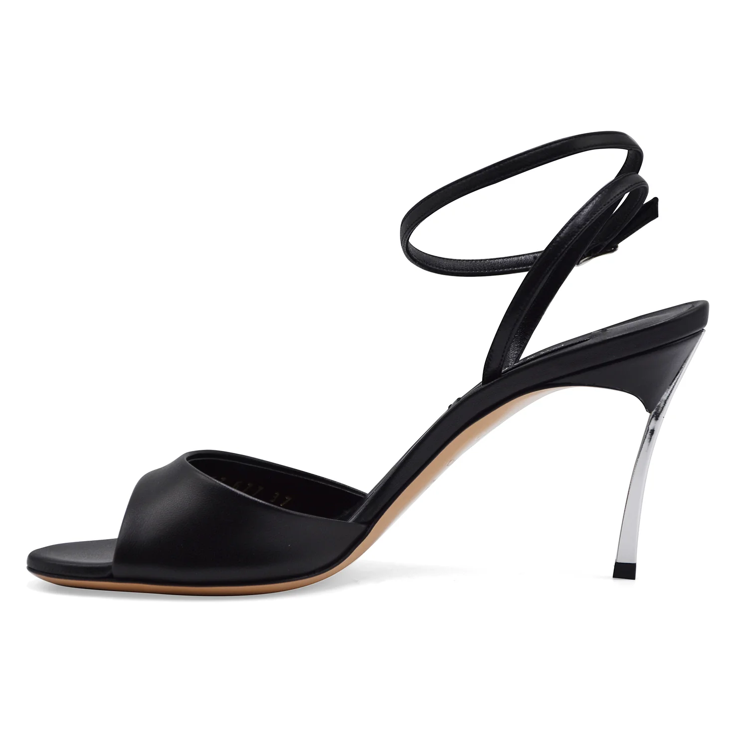 Sandali Casadei Donna Nero In Pelle Minorca Tacco Blade Affilato - Image 3