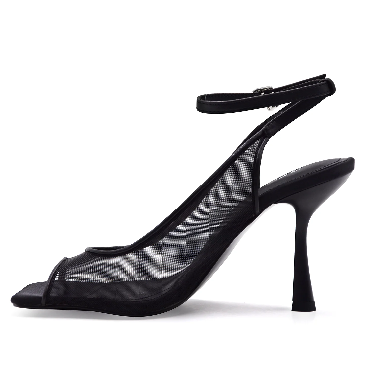 Sandali Slingback JW PEI Serenity Donna Nero In Rete Elegante - Image 3