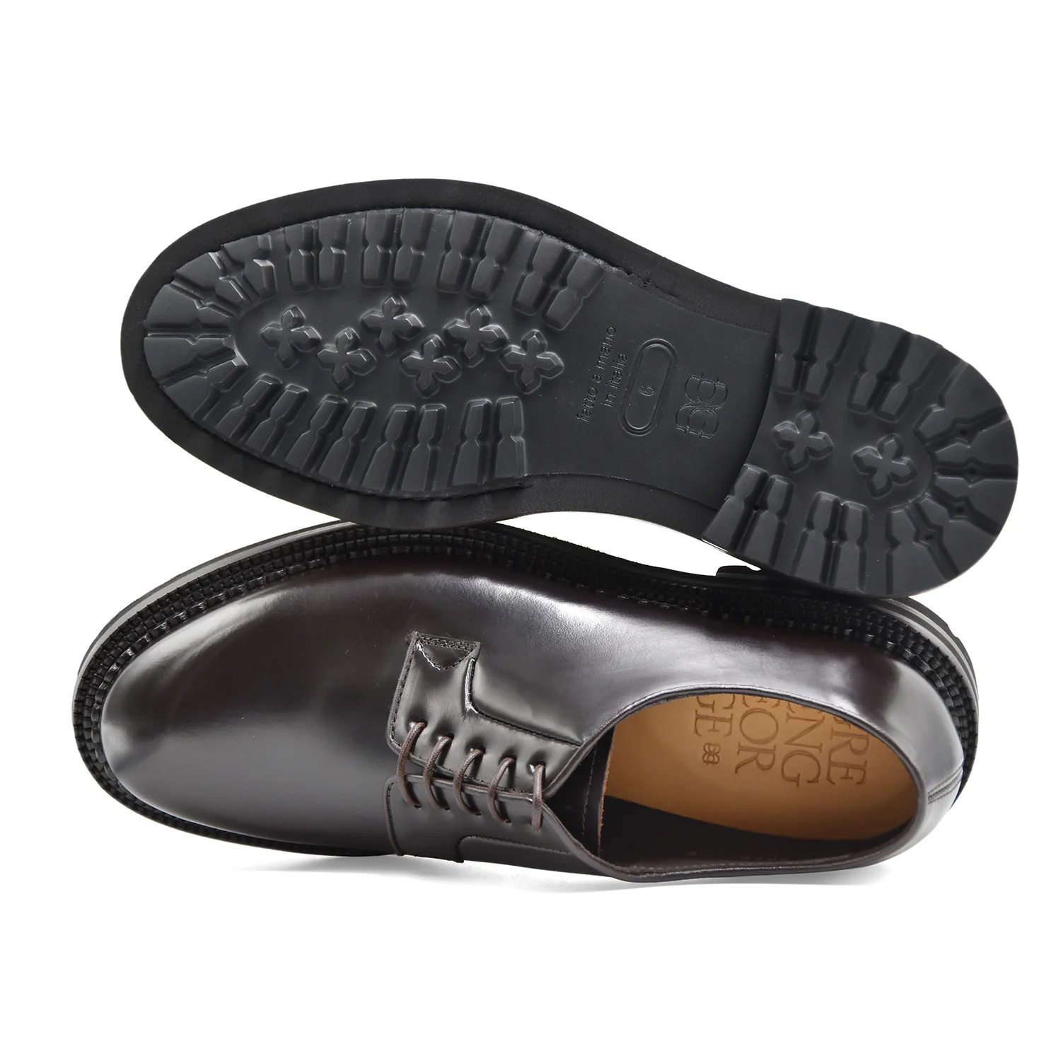 Stringate Green George 2010 Uomo Testa Di Moro Made In Italy - Image 3