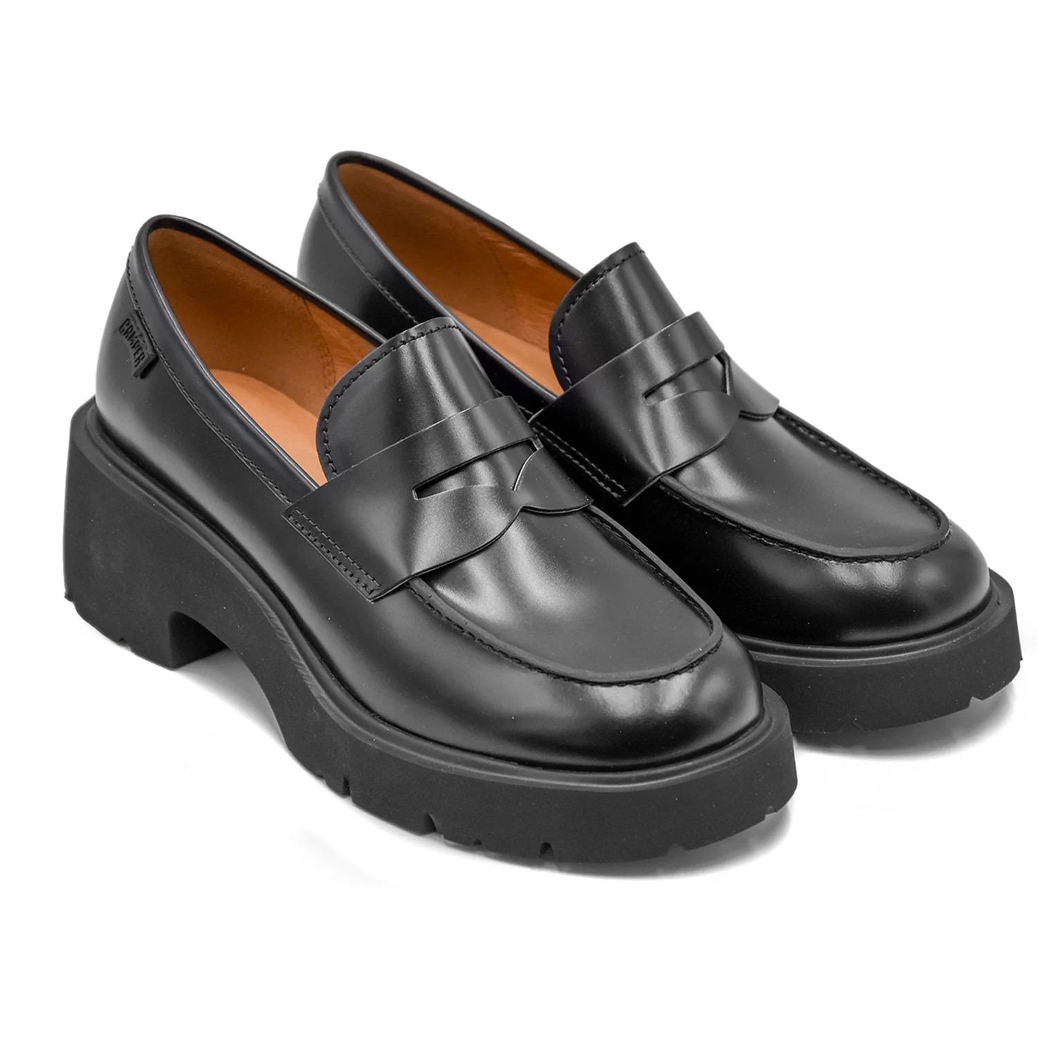 Mocassini Camper Milah Nero Modello Chunky Quotidiano Donna - Image 2