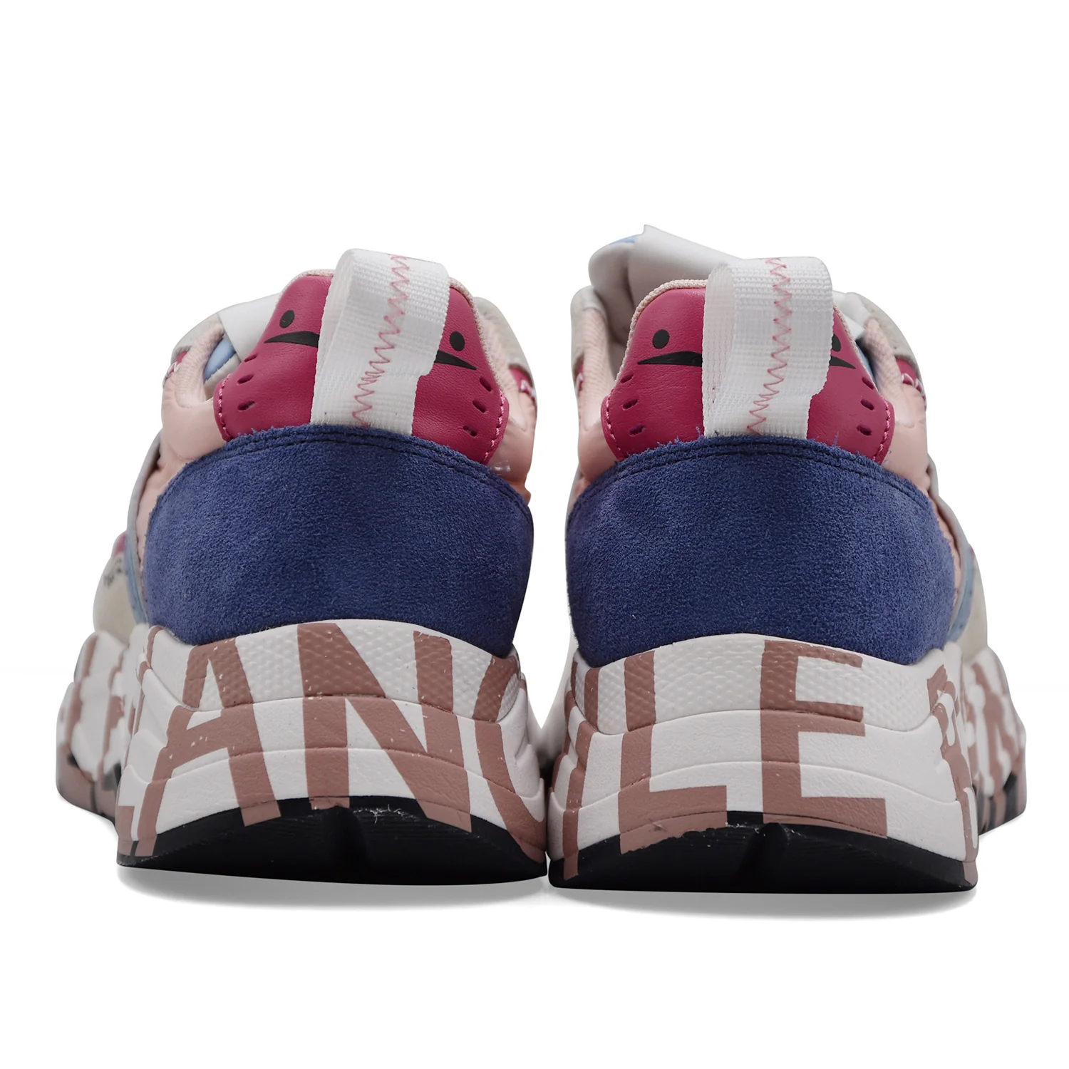 Sneakers Voile Blanche Donna Club105 Suede Nylon Bianco Fucsia - Image 5