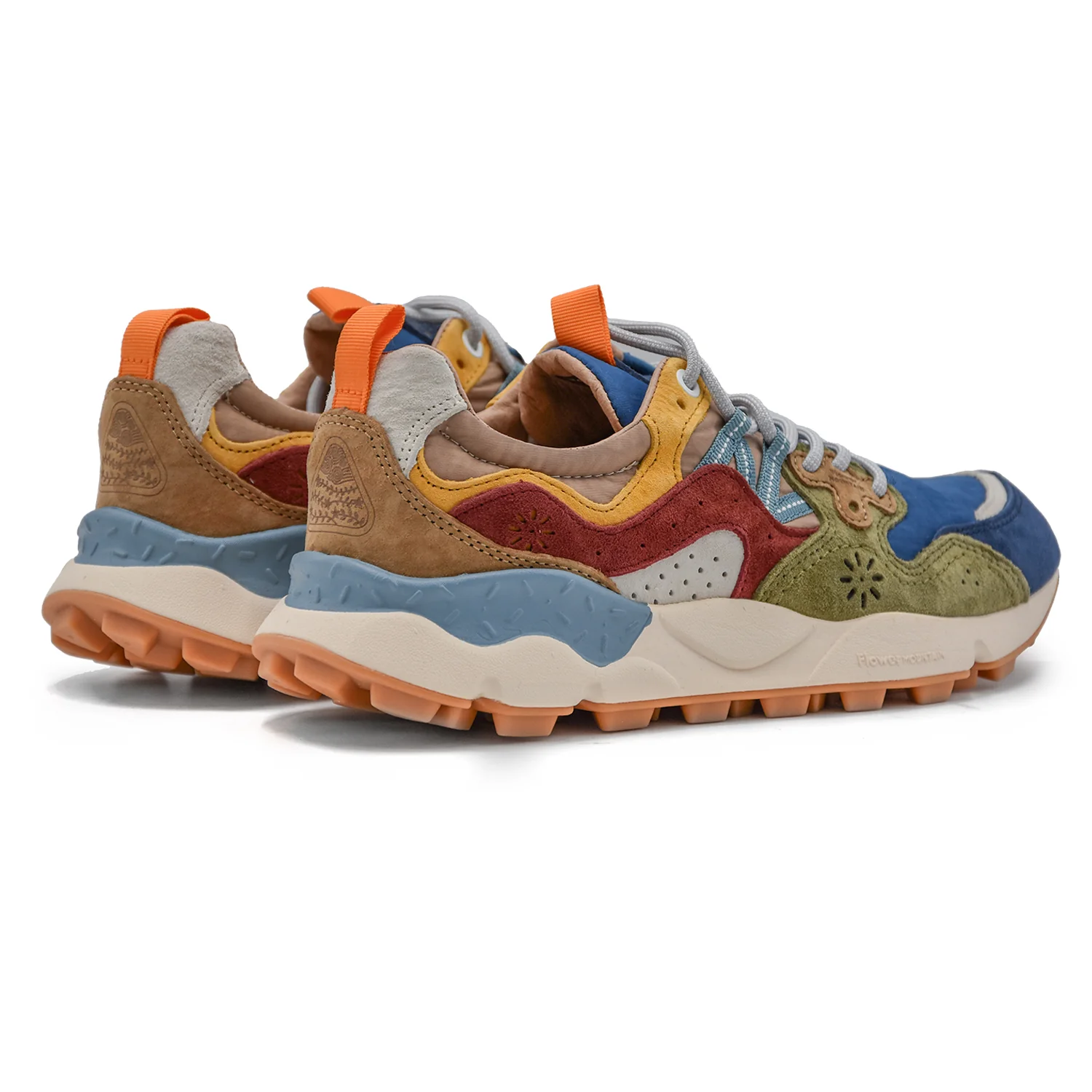 Sneakers Uomo Flower Mountain Blu Verde Perfette Per Stile Urbano - Image 3