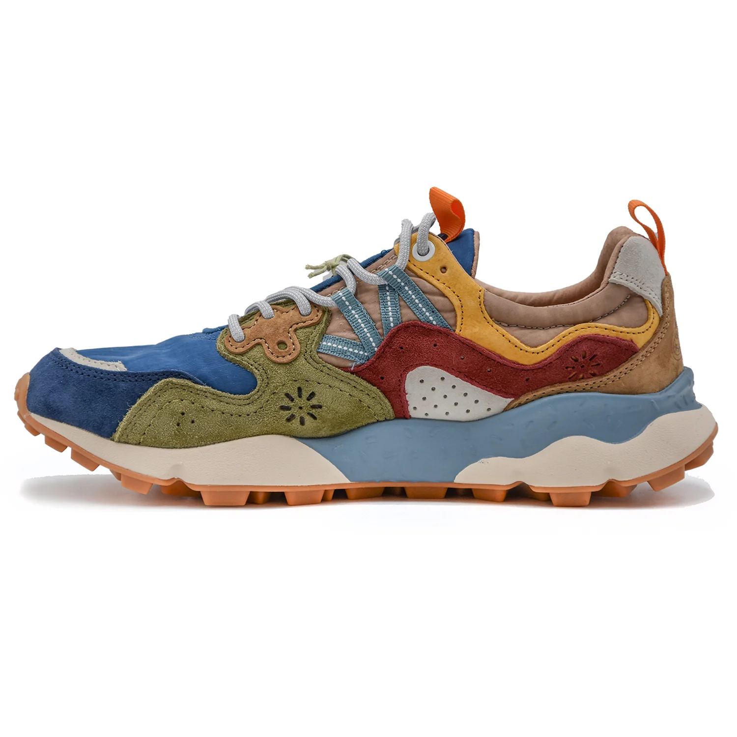 Sneakers Uomo Flower Mountain Blu Verde Perfette Per Stile Urbano - Image 4