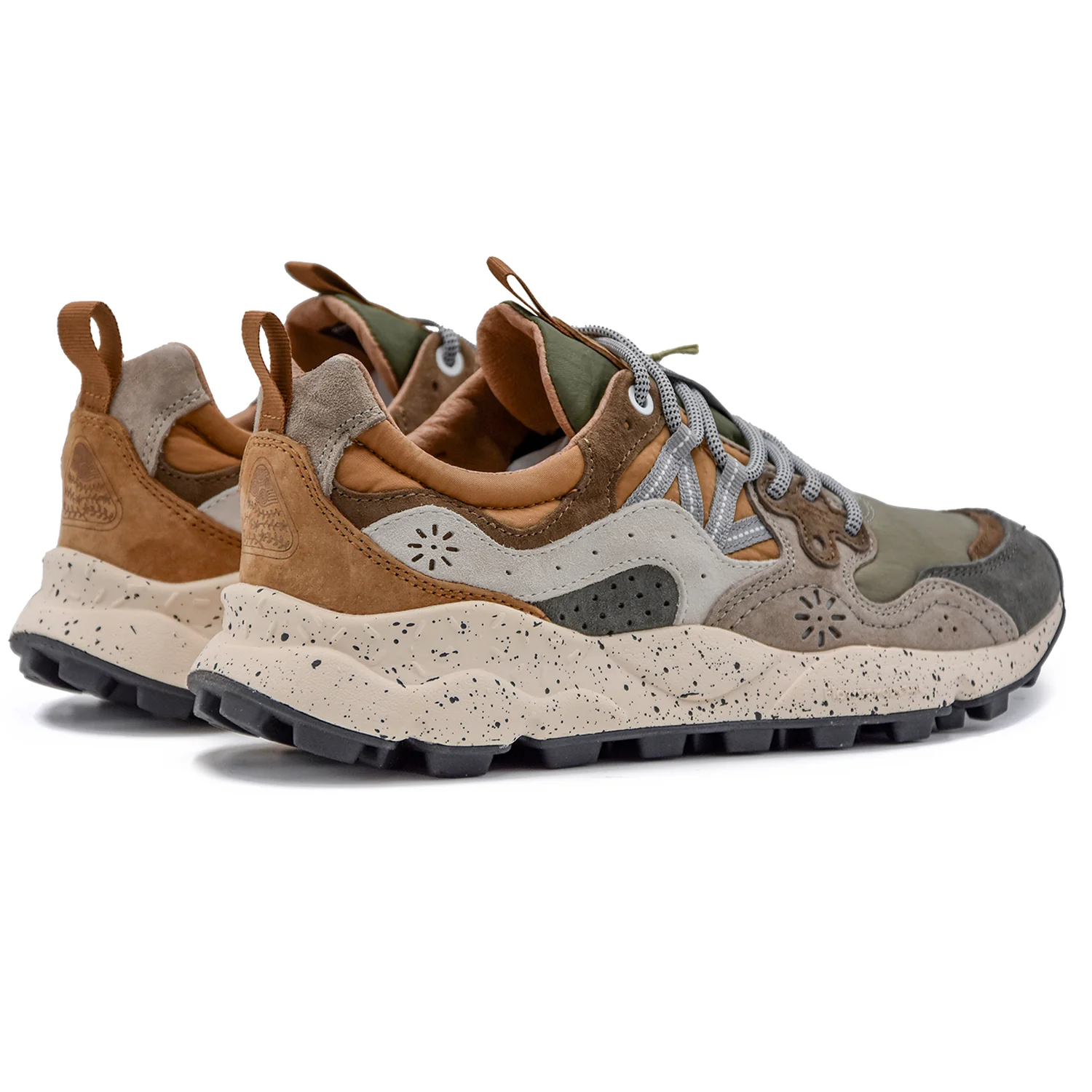 Flower Mountain Grigio Onion Suola Gomma Leggera Sneakers Uomo - Image 4