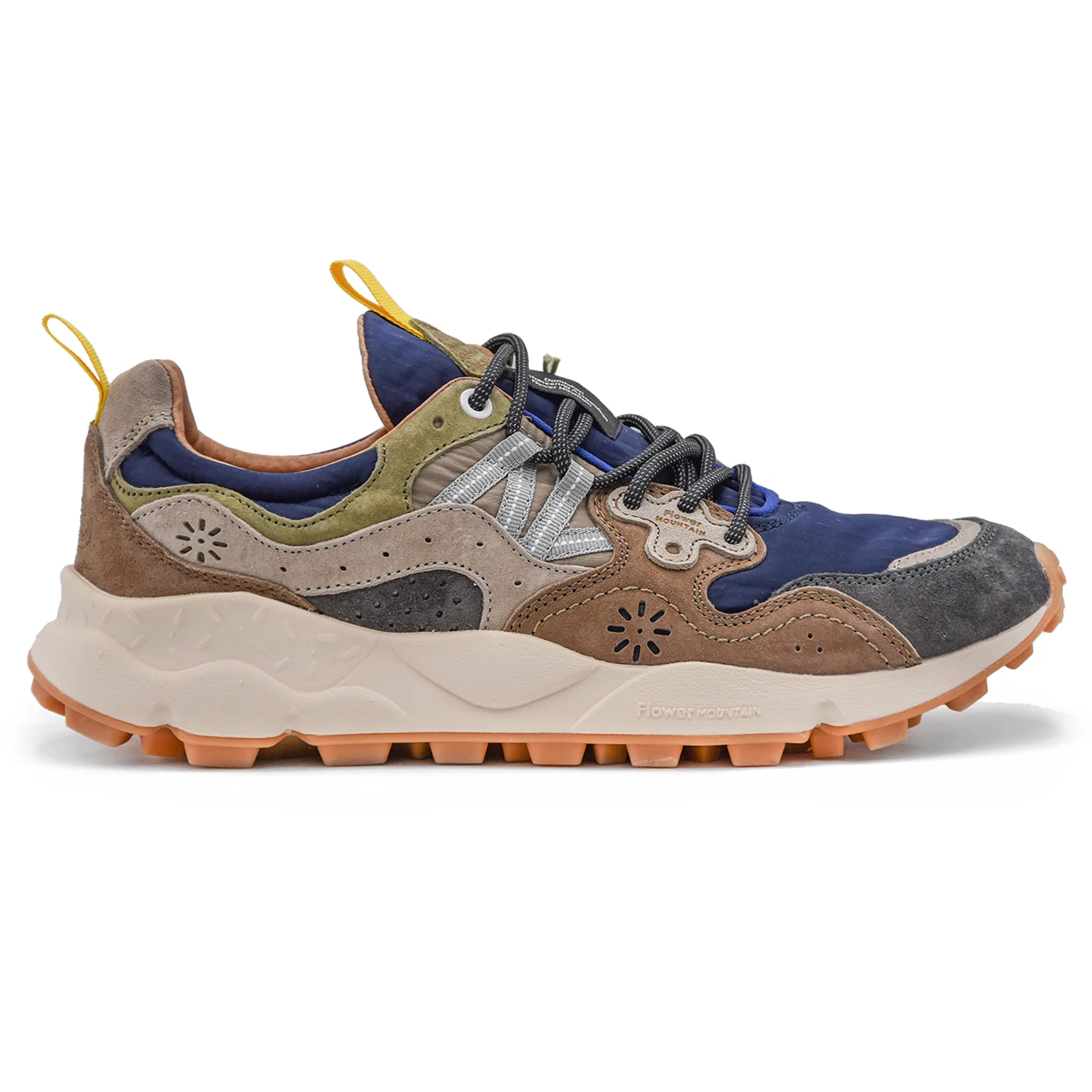 Flower Mountain Sneakers Grigio Blu Dalla Suola Sagomata Uomo