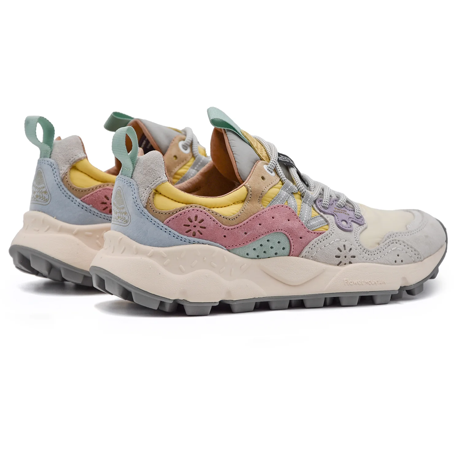 Sneakers Flower Mountain Donna Dalla Costruzione Overlapping Rosé - Image 3