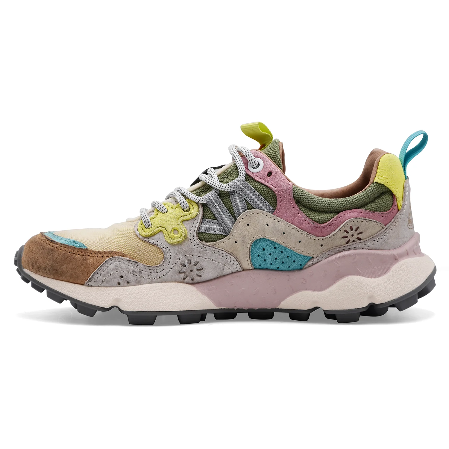 Sneakers Flower Mountain Donna Yamano 3 Suede Canvas Multicolor - Image 3